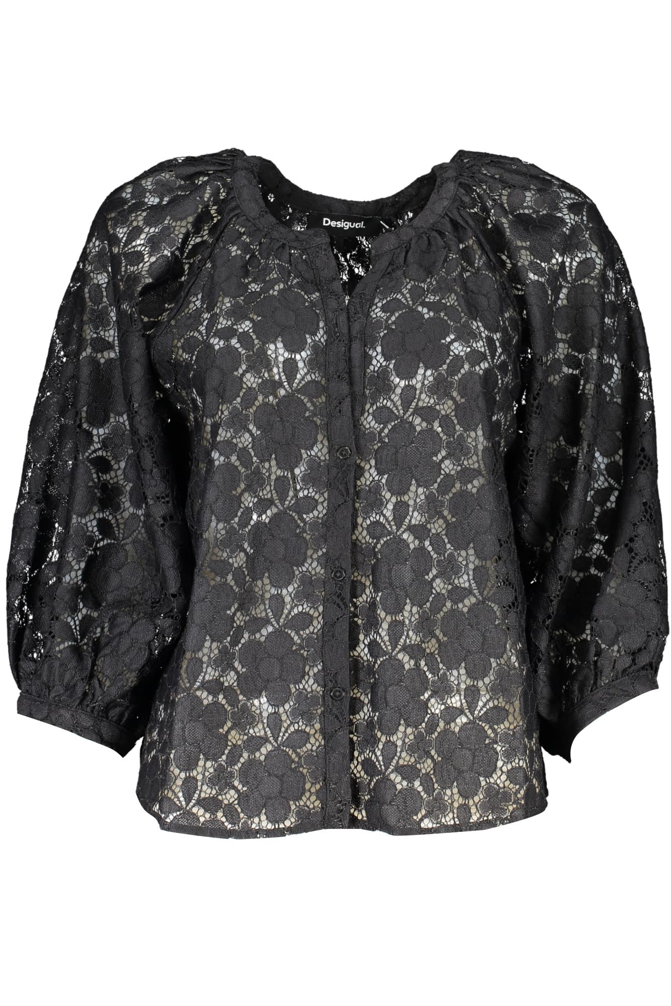 DESIGUAL Damen Hemd in Schwarz
