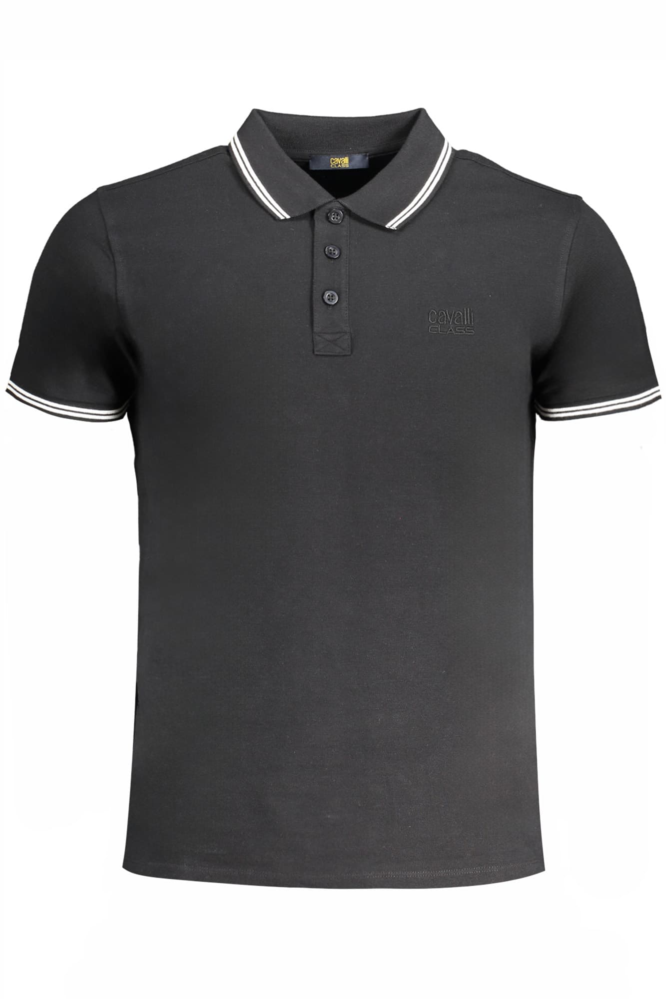 CAVALLI CLASS Herren Poloshirt in Schwarz