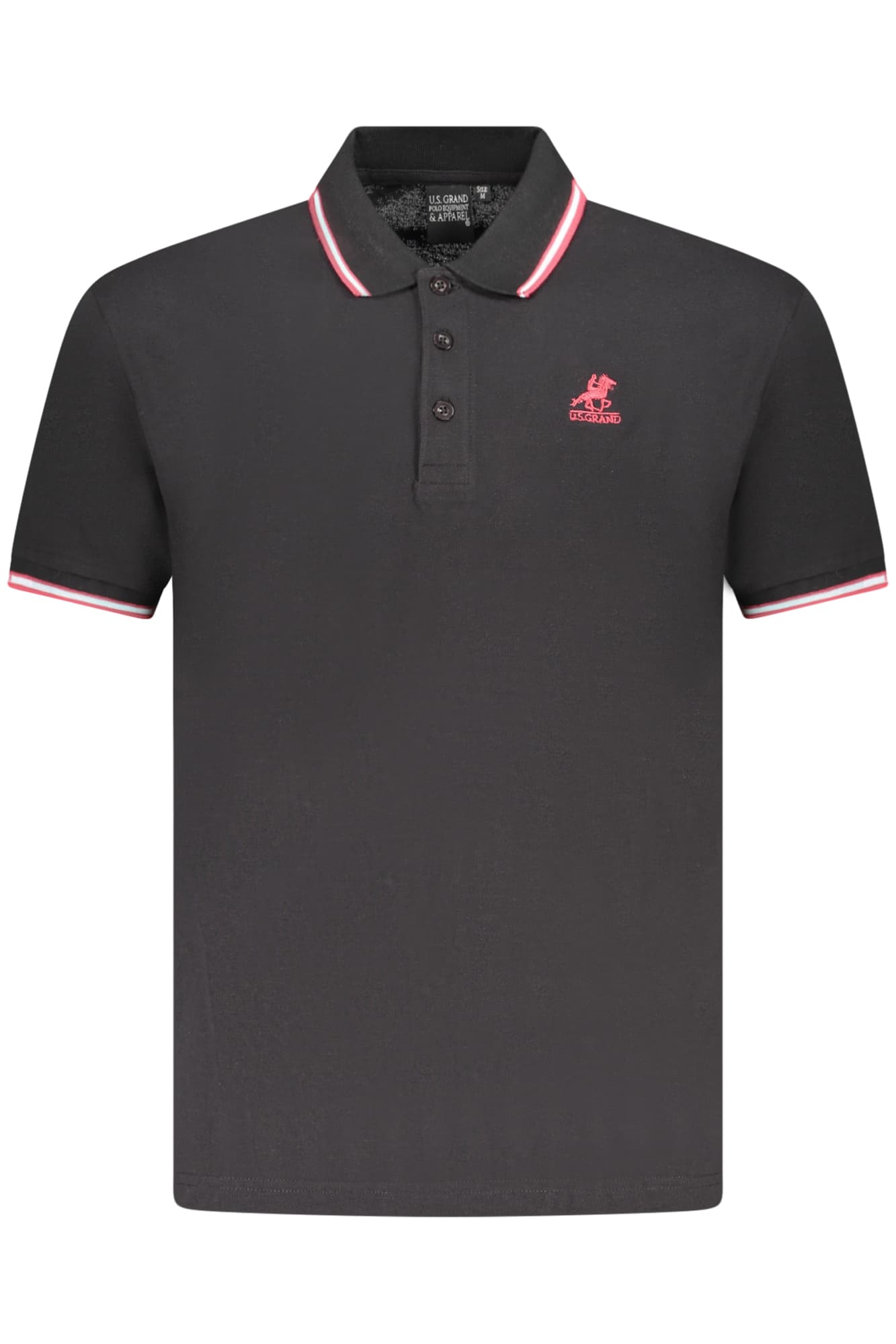 U.S. GRAND Herren Poloshirt in Schwarz