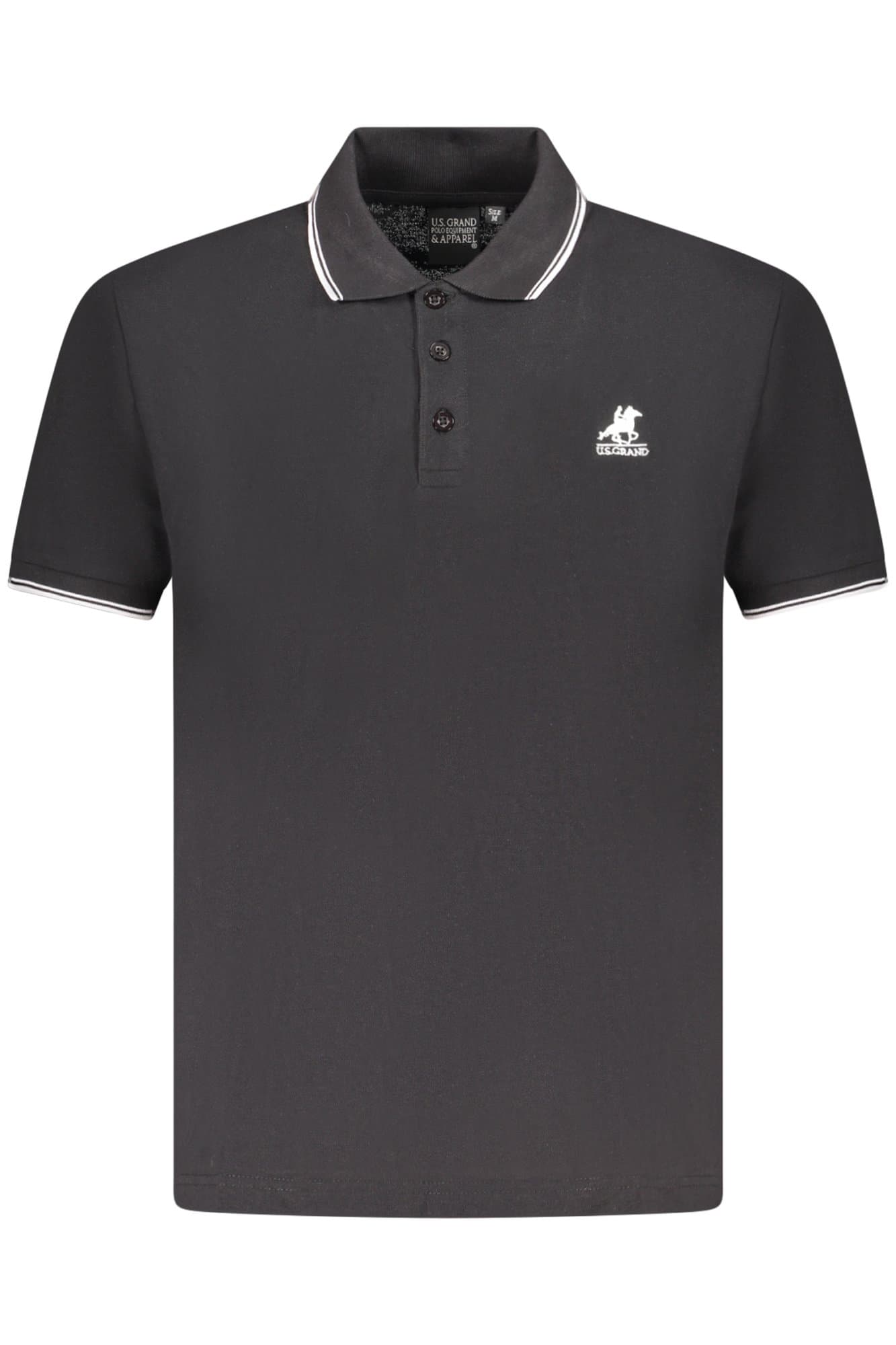 U.S. GRAND Herren Poloshirt in Schwarz
