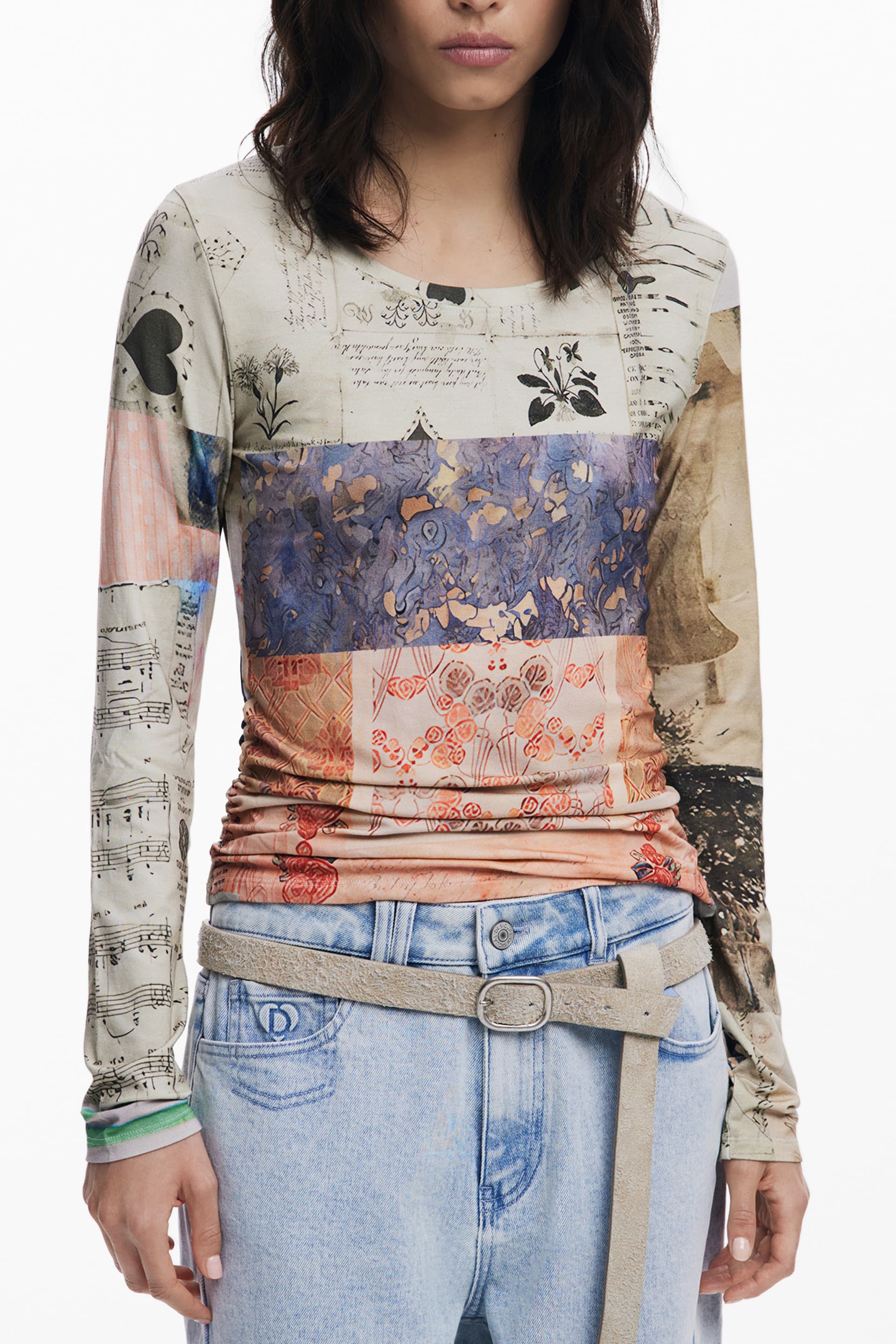 DESIGUAL Damen T-Shirt in Beige