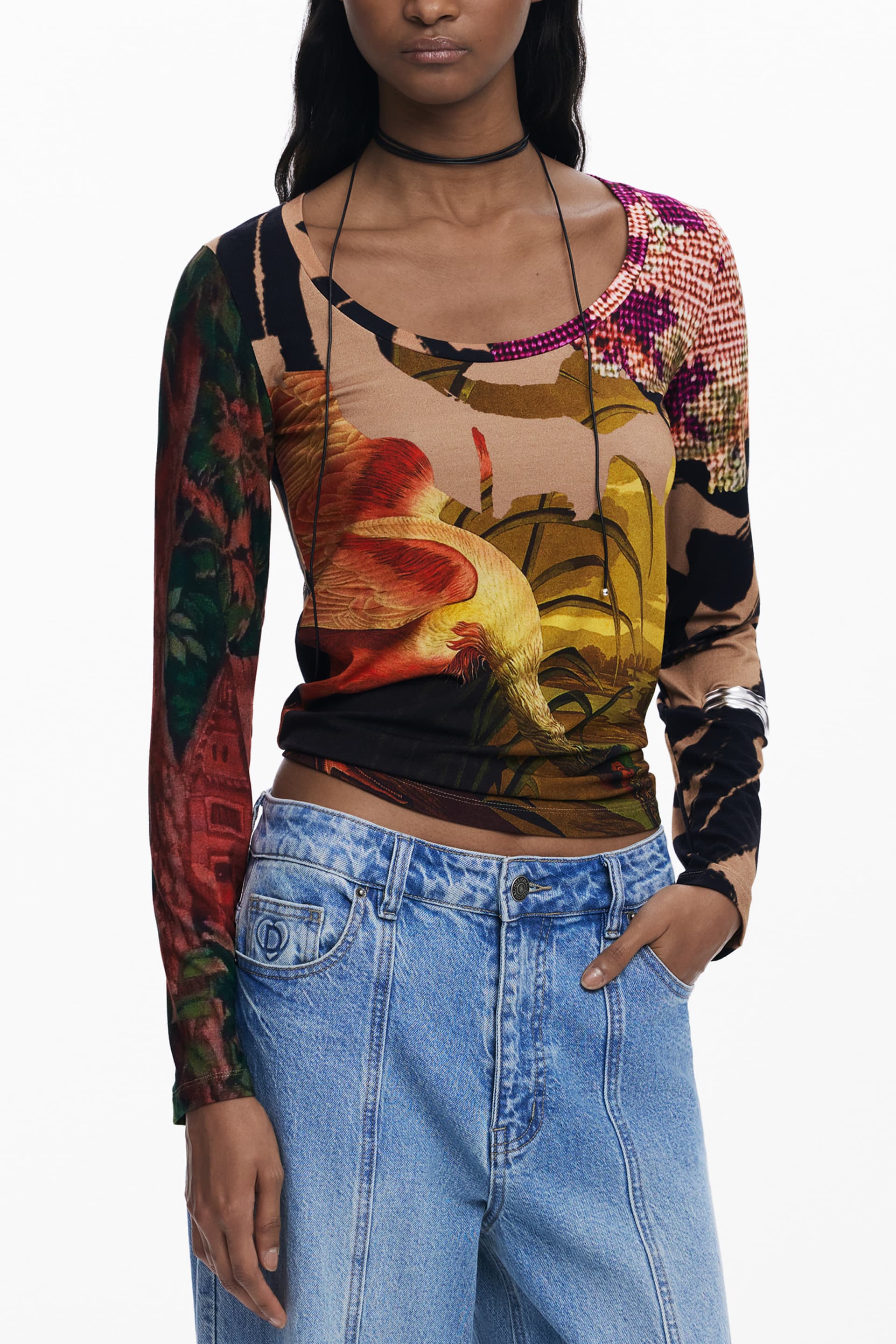 DESIGUAL Damen T-Shirt in Braun