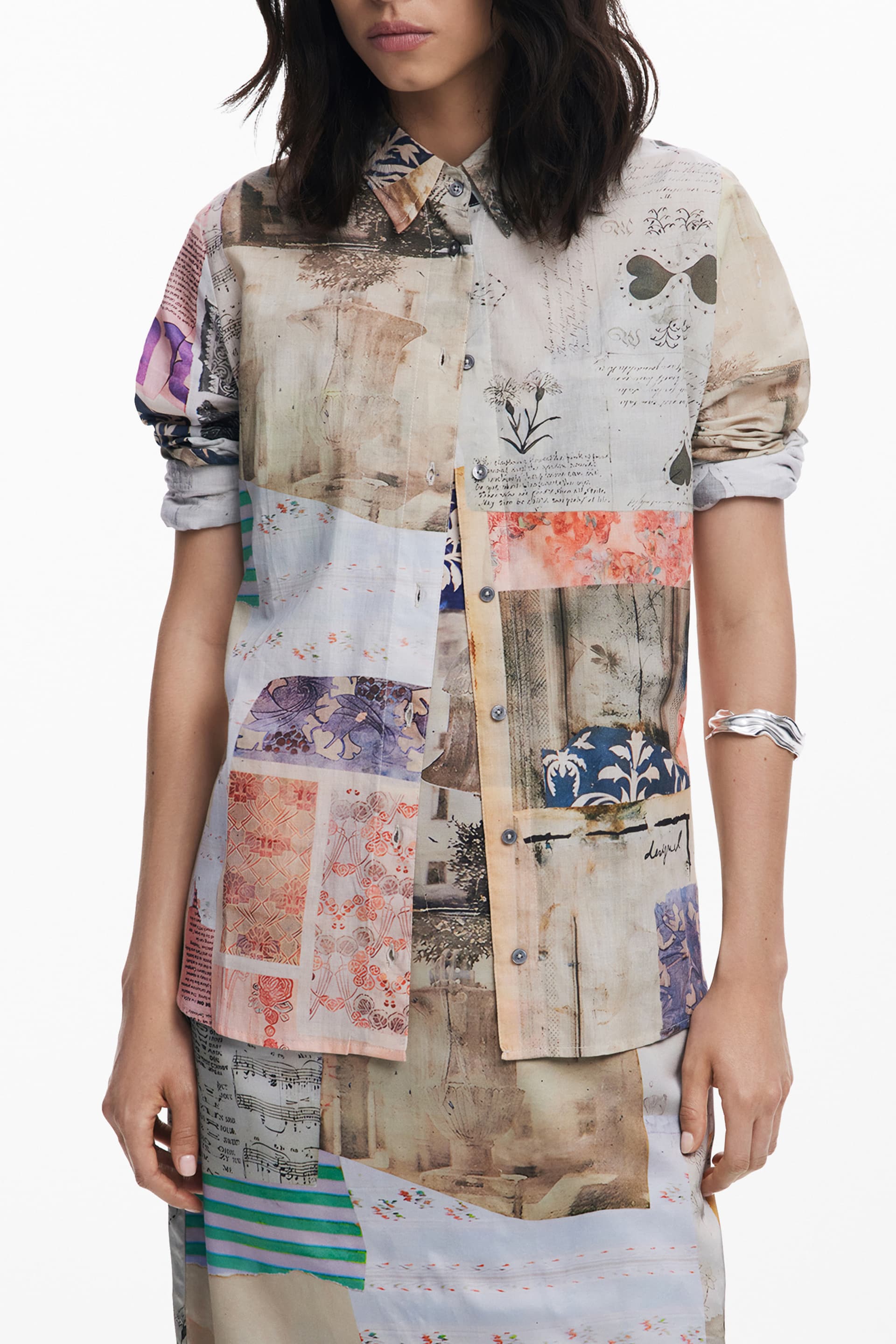 DESIGUAL Damen Hemd in Beige