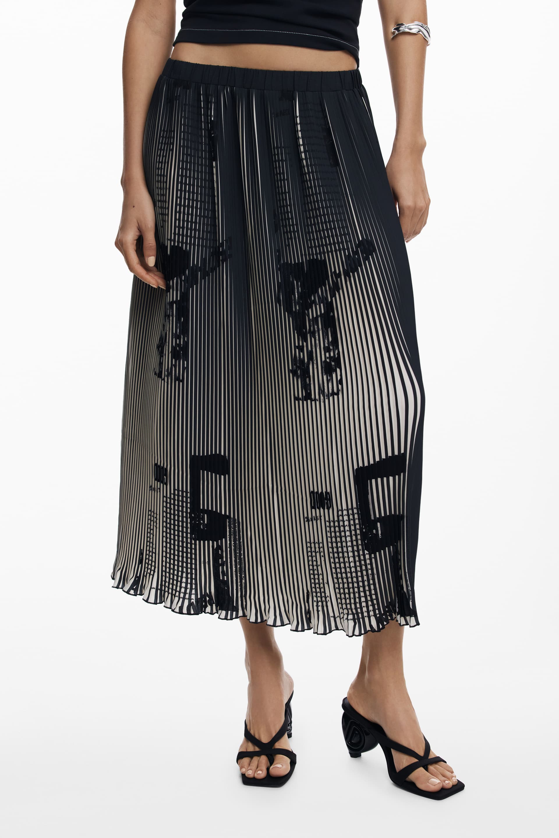 DESIGUAL Damen Rock in Schwarz