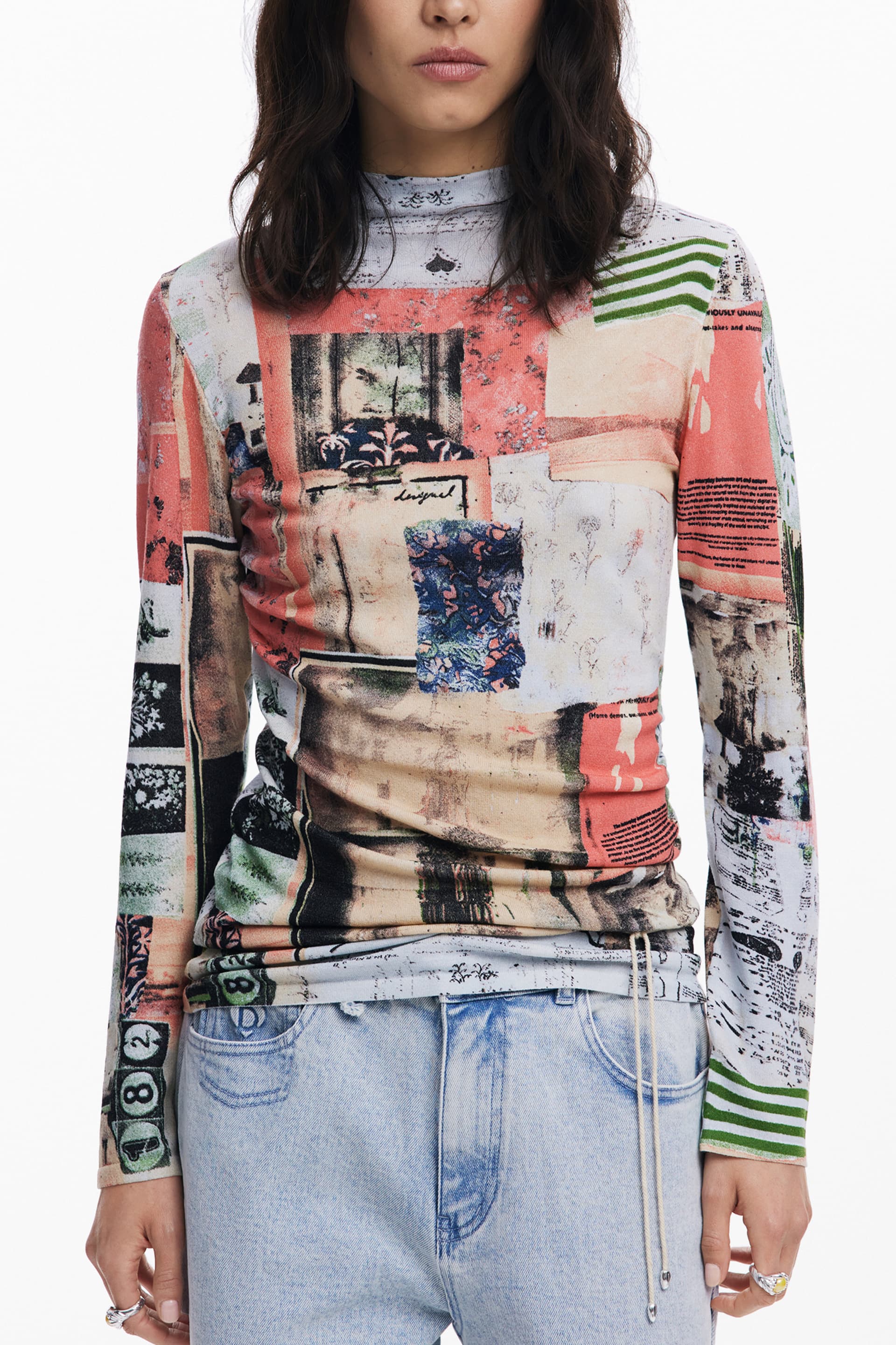 DESIGUAL Damen Pullover in Rosa