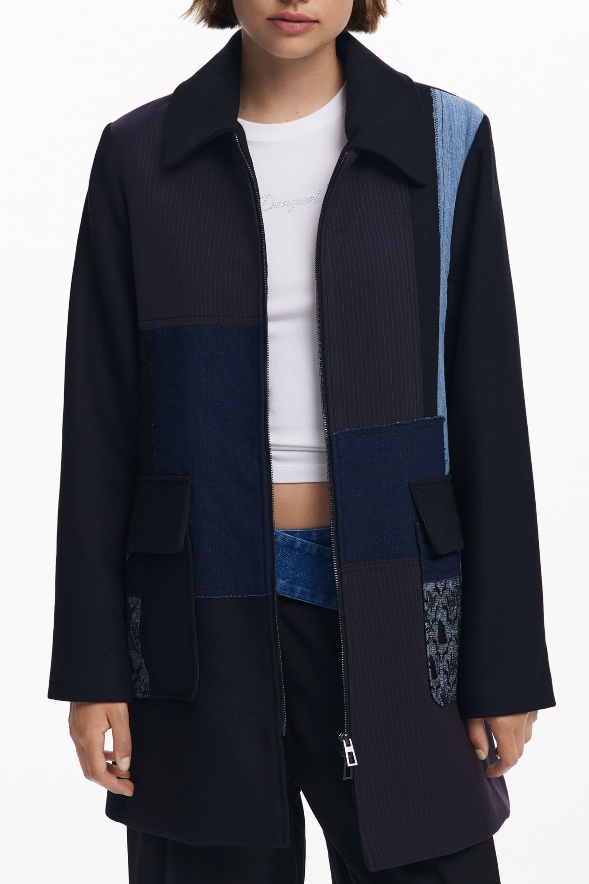 DESIGUAL Damen Jacke in Schwarz