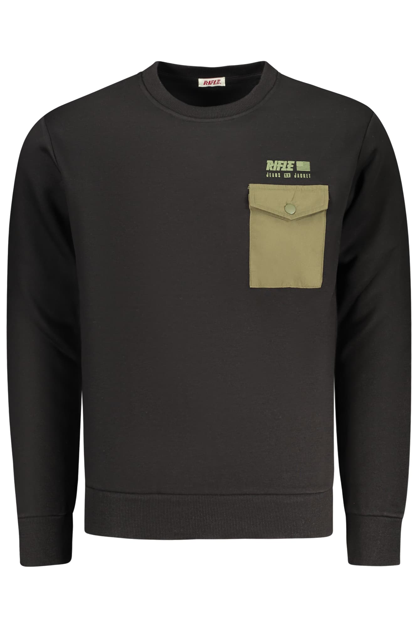 RIFLE Herren Sweatshirt in Schwarz