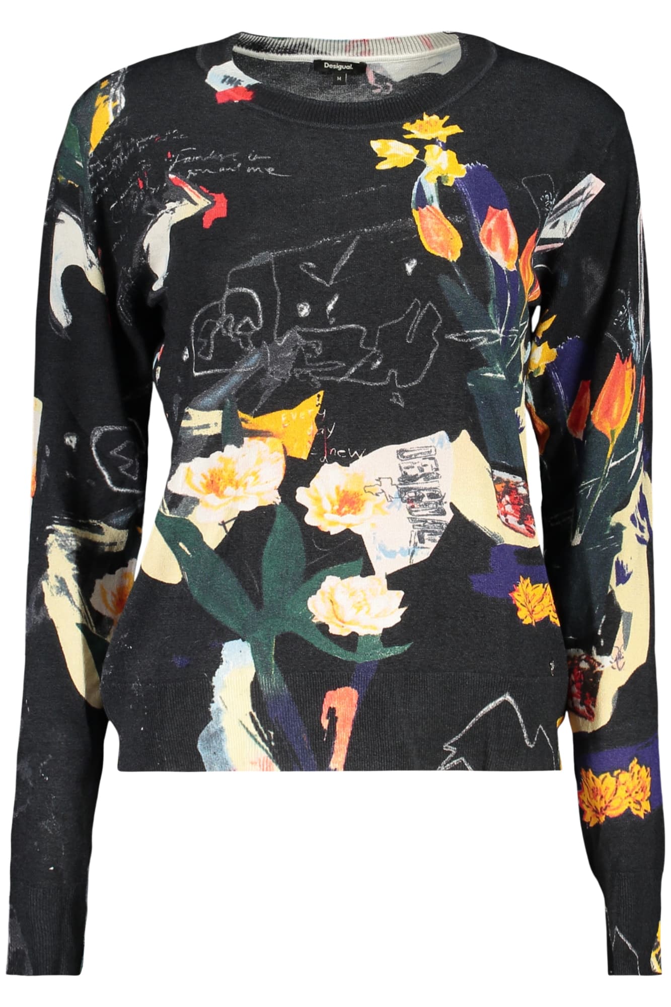 DESIGUAL Damen Pullover in Schwarz