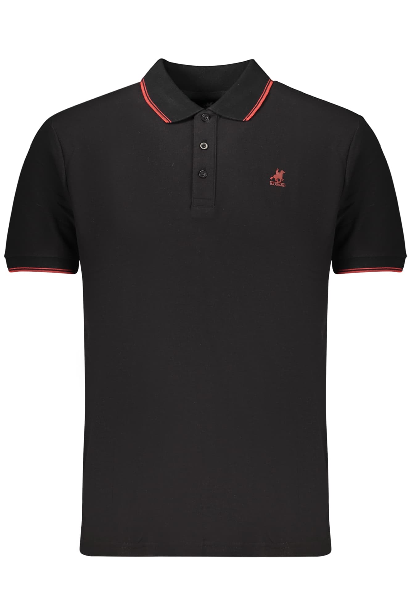 U.S. GRAND Herren Poloshirt in Schwarz