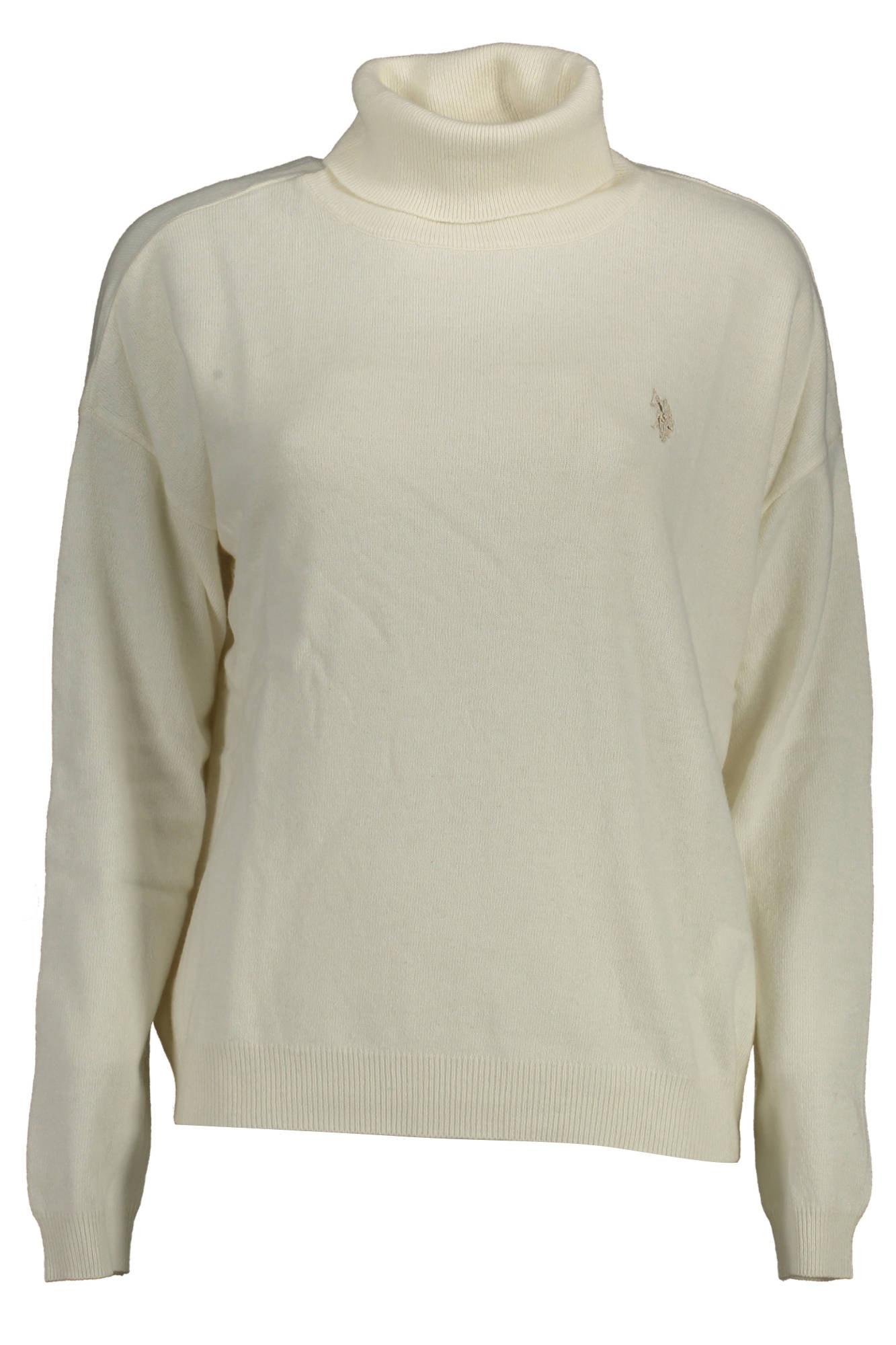 US POLO ASSN. WEISSER DAMEN-ROLLKRAGENPULLOVER