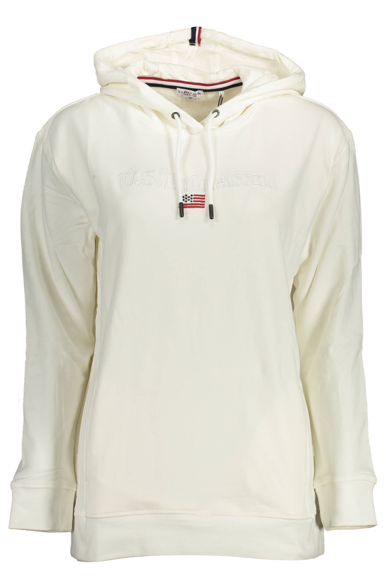 US POLO ASSN. WEISSES DAMEN-SWEATSHIRT MIT REISSVERSCHLUSS