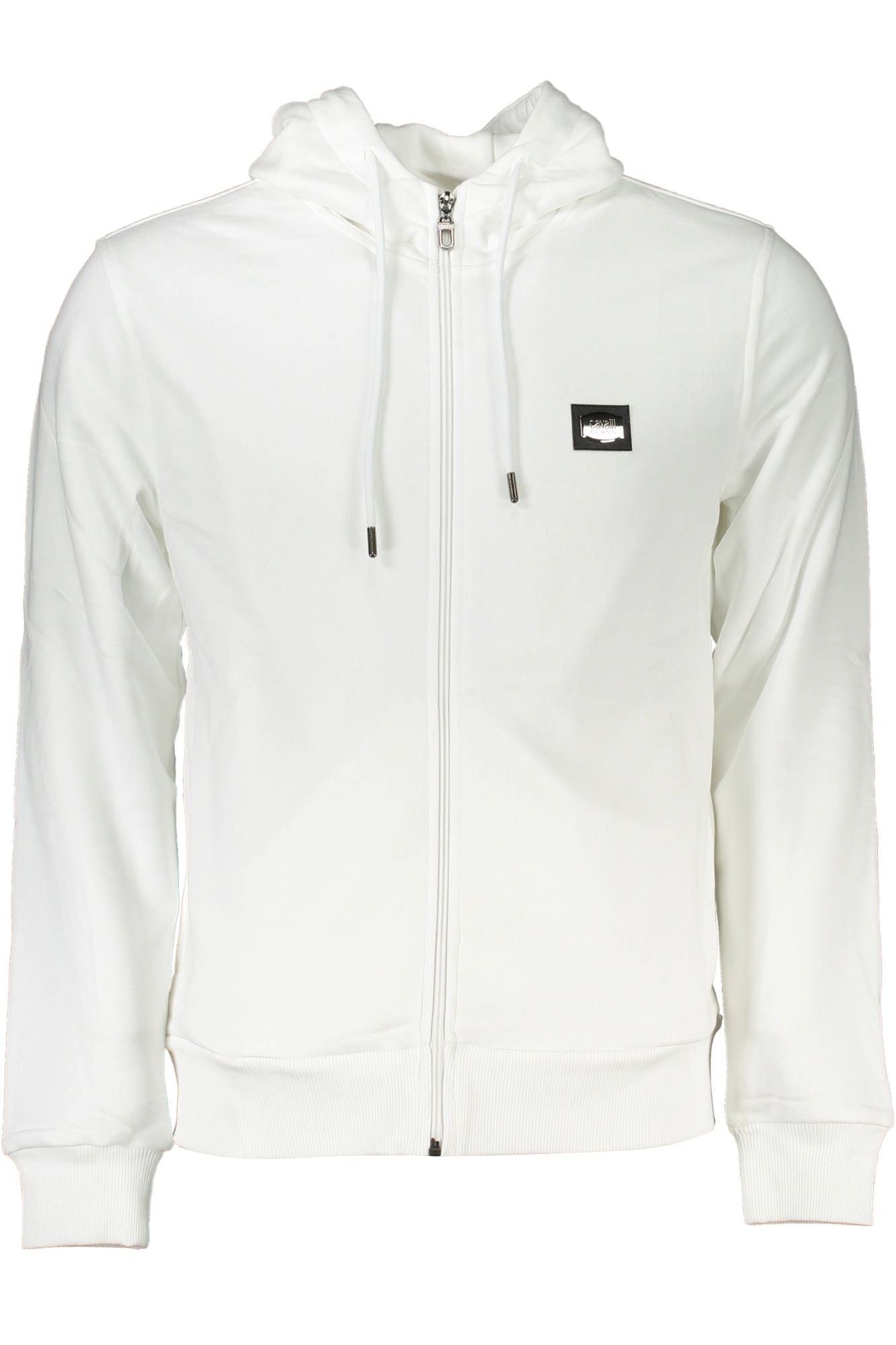 CAVALLI CLASS HERREN-SWEATSHIRT MIT REISSVERSCHLUSS WEISS
