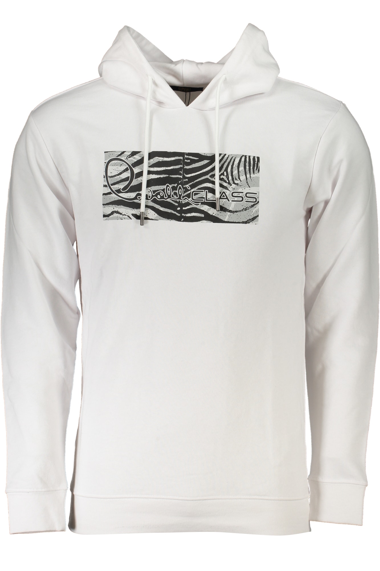 CAVALLI CLASS WEISSES SWEATSHIRT FÜR HERREN MIT REISSVERSCHLUSS