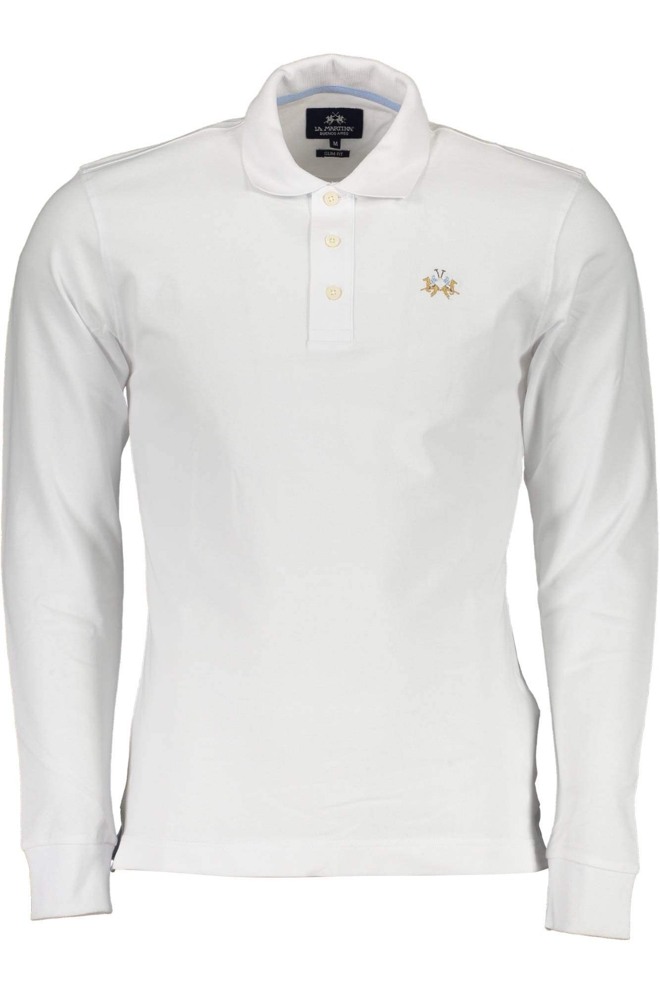 LA MARTINA LANGARM-POLOSHIRT FÜR HERREN, WEISS