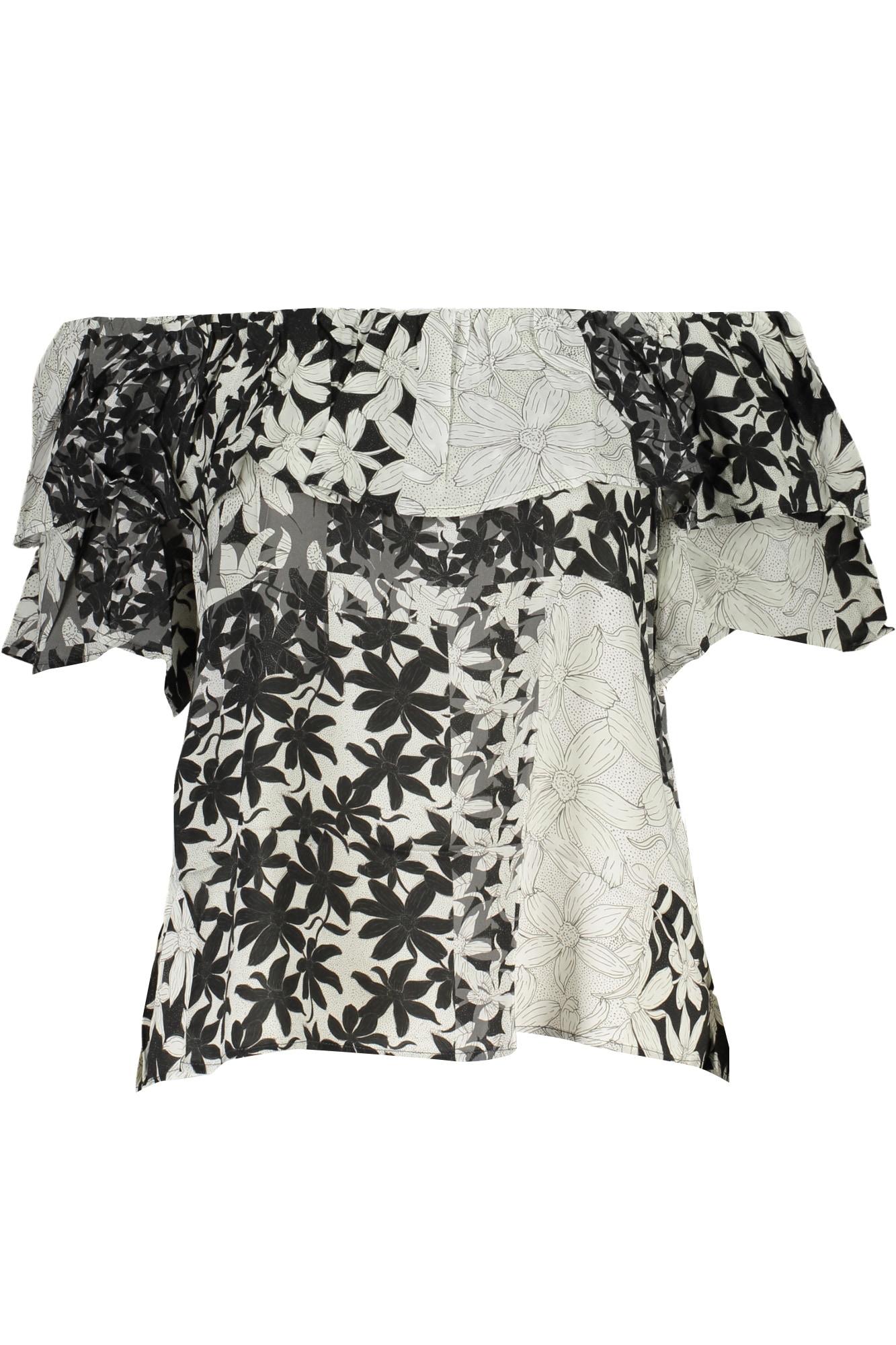 DESIGUAL DAMEN-KURZARM-T-SHIRT WEISS