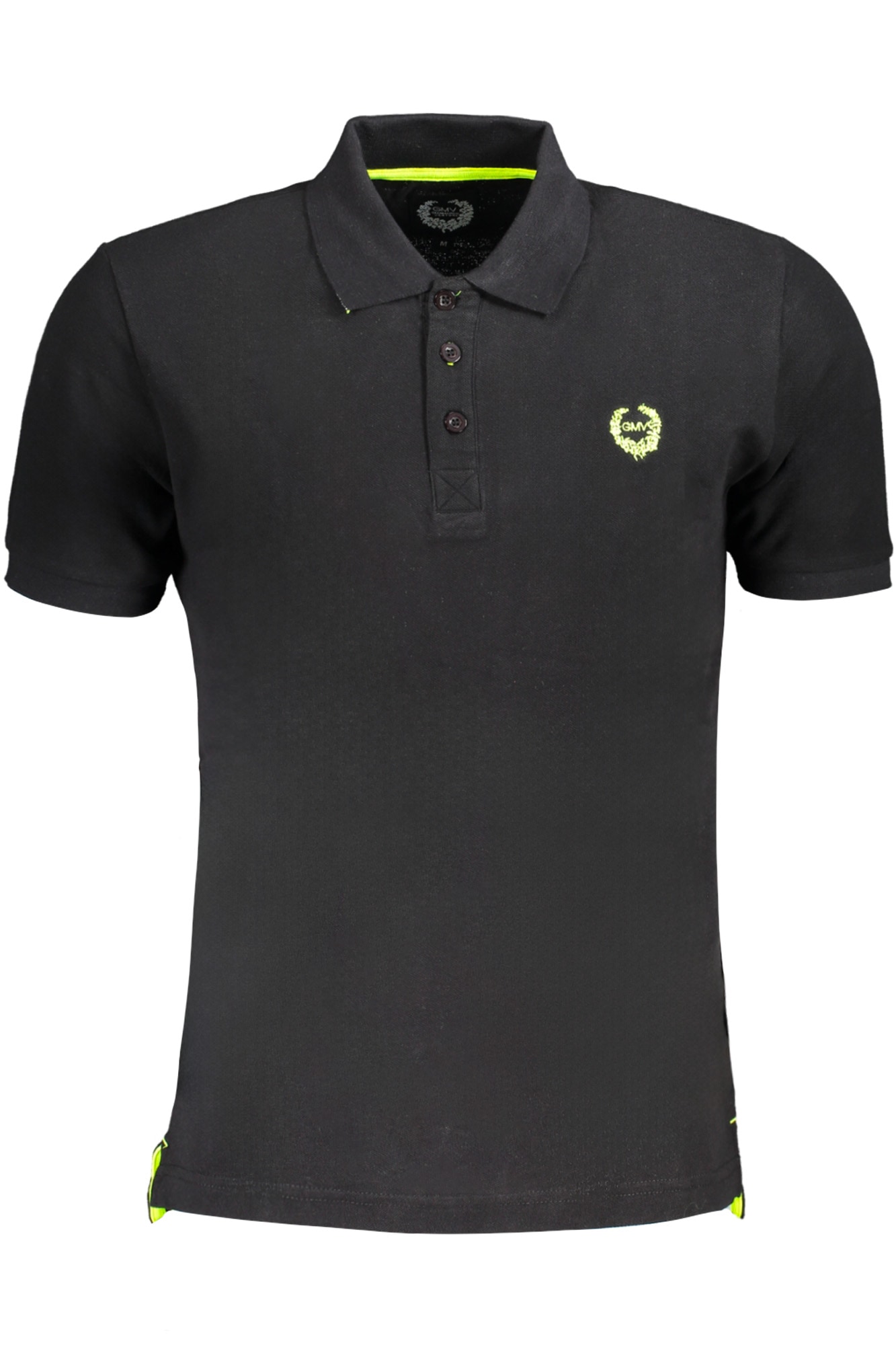 GIAN MARCO VENTURI SCHWARZES KURZÄRMELIGES POLOSHIRT FÜR HERREN