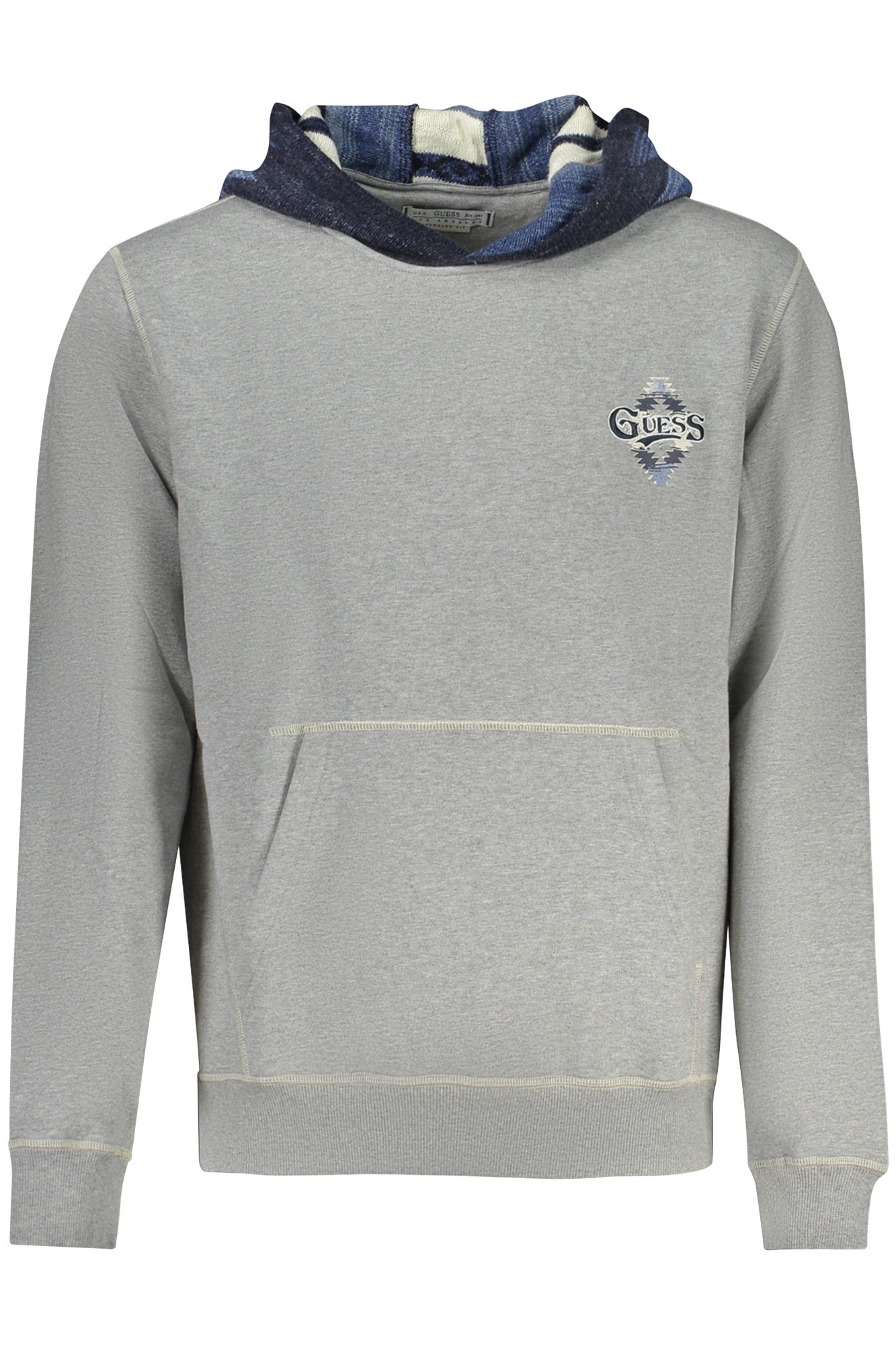 GUESS JEANS SWEATSHIRT OHNE REISSVERSCHLUSS HERREN GRAU