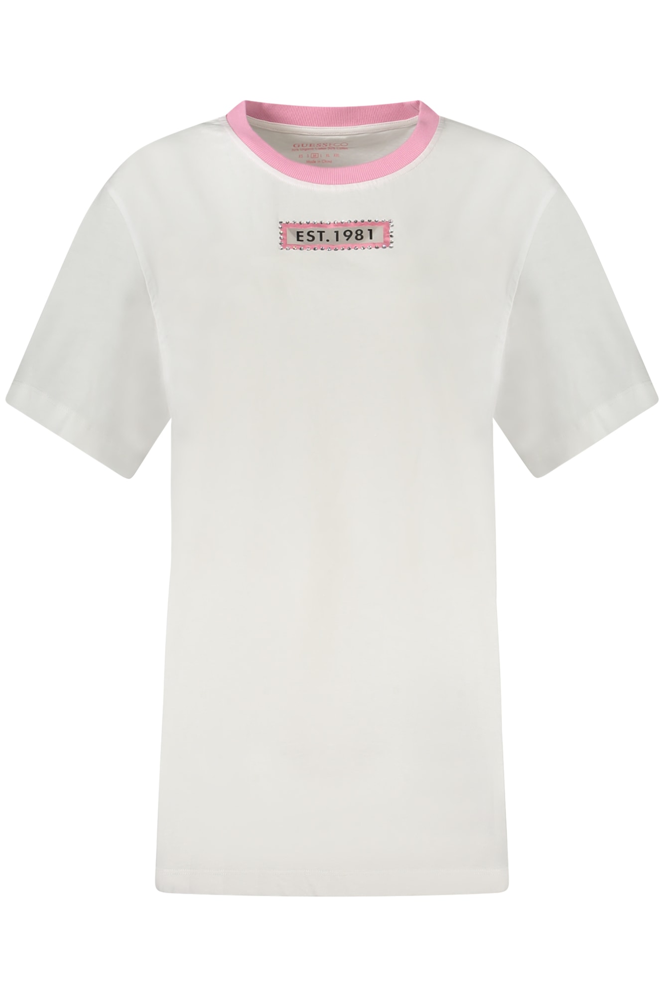 GUESS JEANS KURZARM-T-SHIRT DAMEN WEISS
