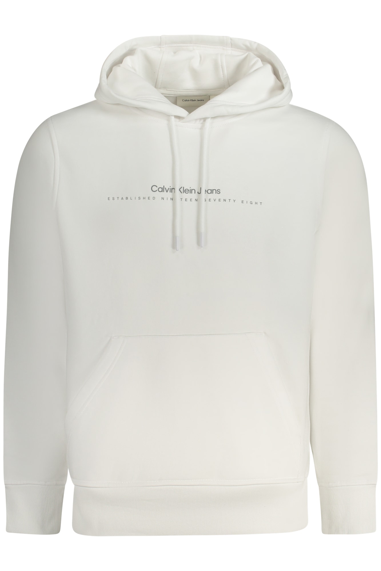 CALVIN KLEIN HERREN SWEATSHIRT MIT ZIP WEISS