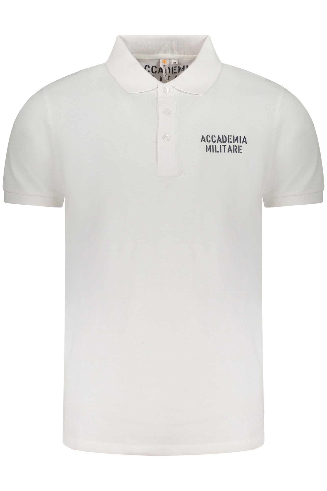 MILITARY ACADEMY HERREN KURZARM-POLO WEISS