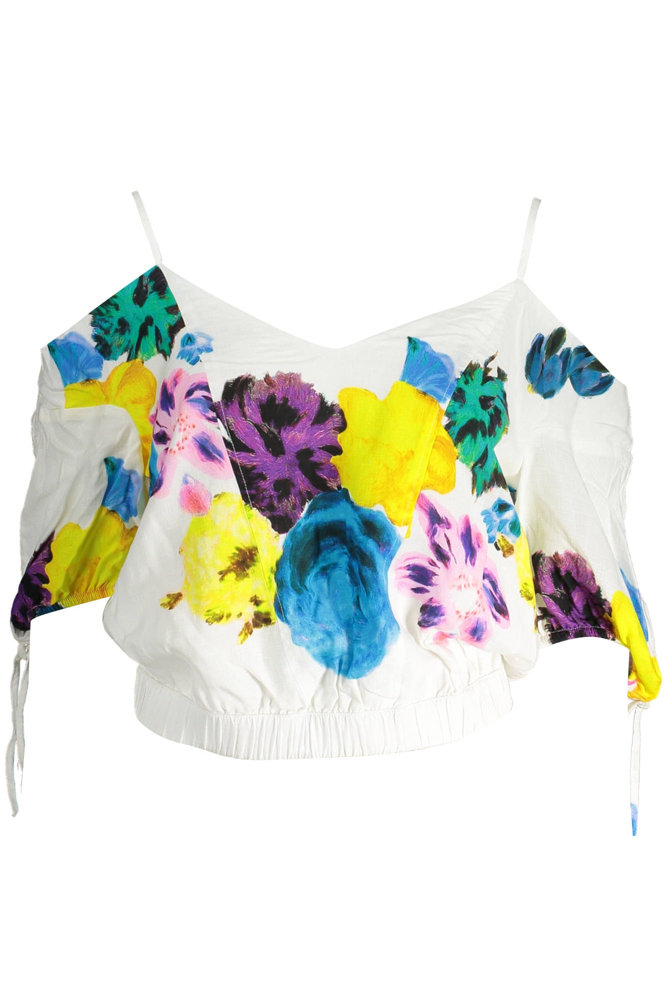 DESIGUAL KURZARM-T-SHIRT DAMEN WEISS