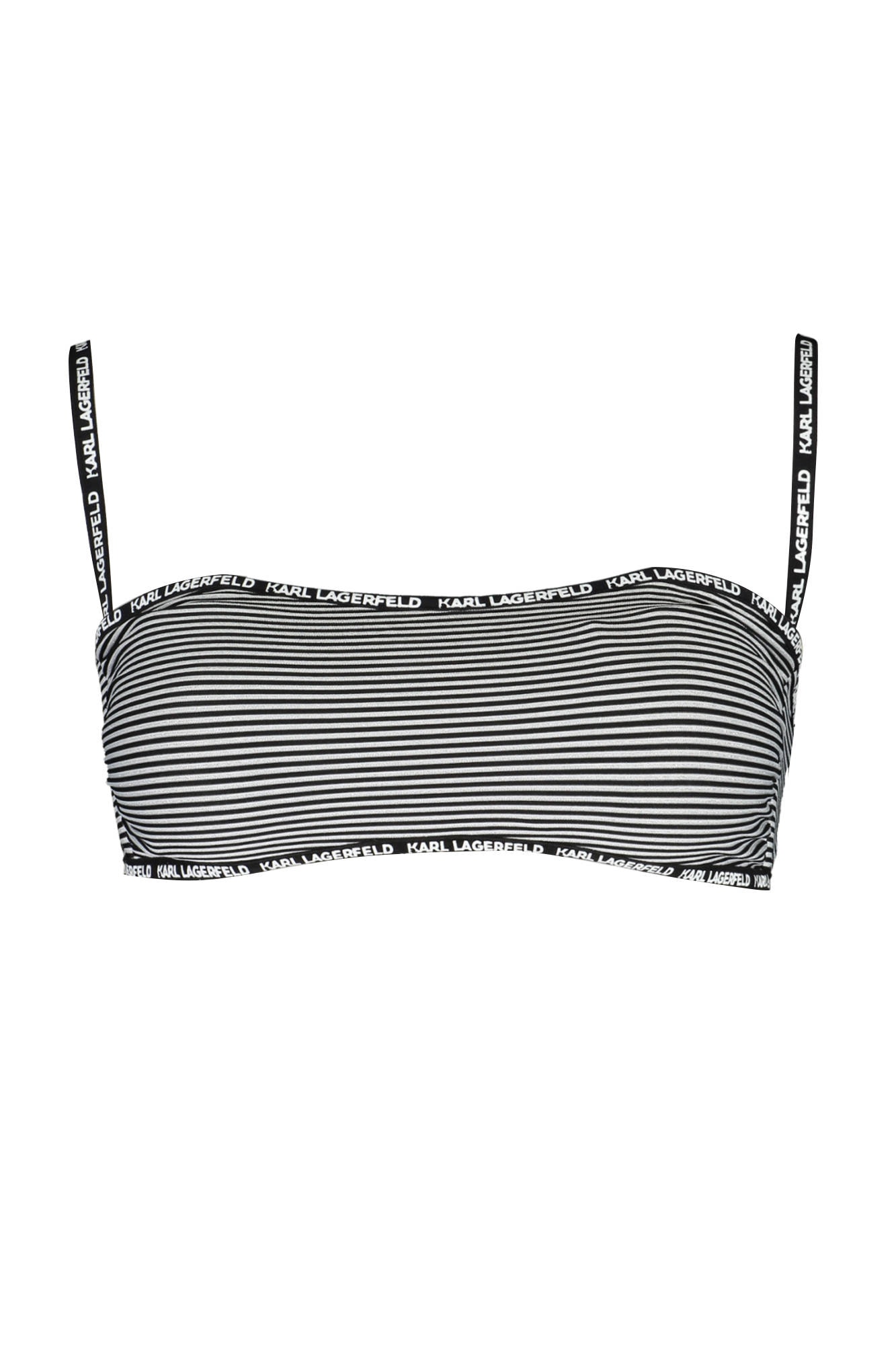 KARL LAGERFELD BEACHWEAR BADEANZUG-TOP DAMEN SCHWARZ