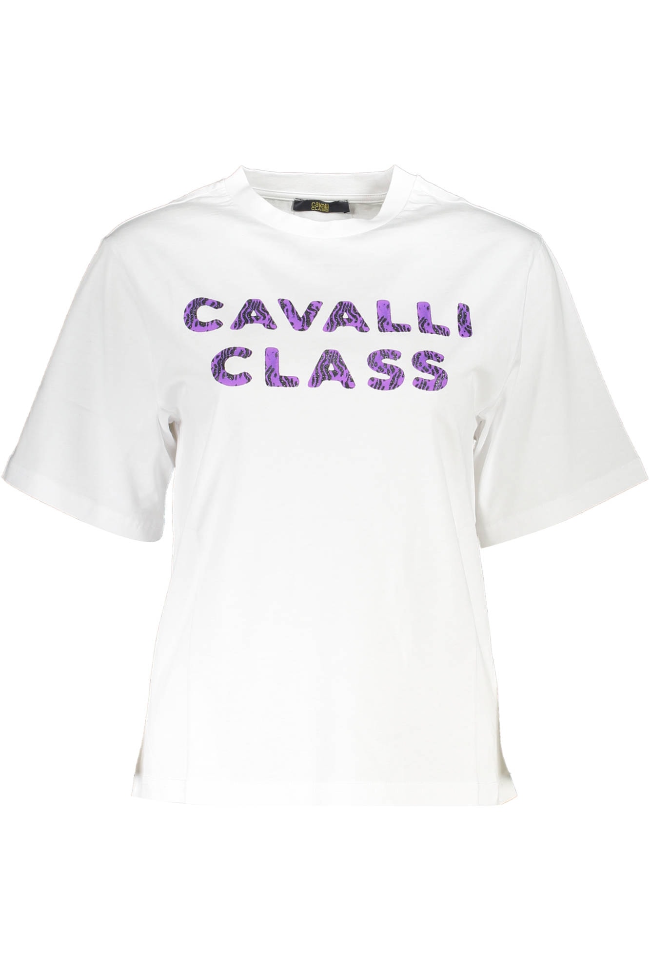 CAVALLI CLASS KURZARM-T-SHIRT DAMEN WEISS