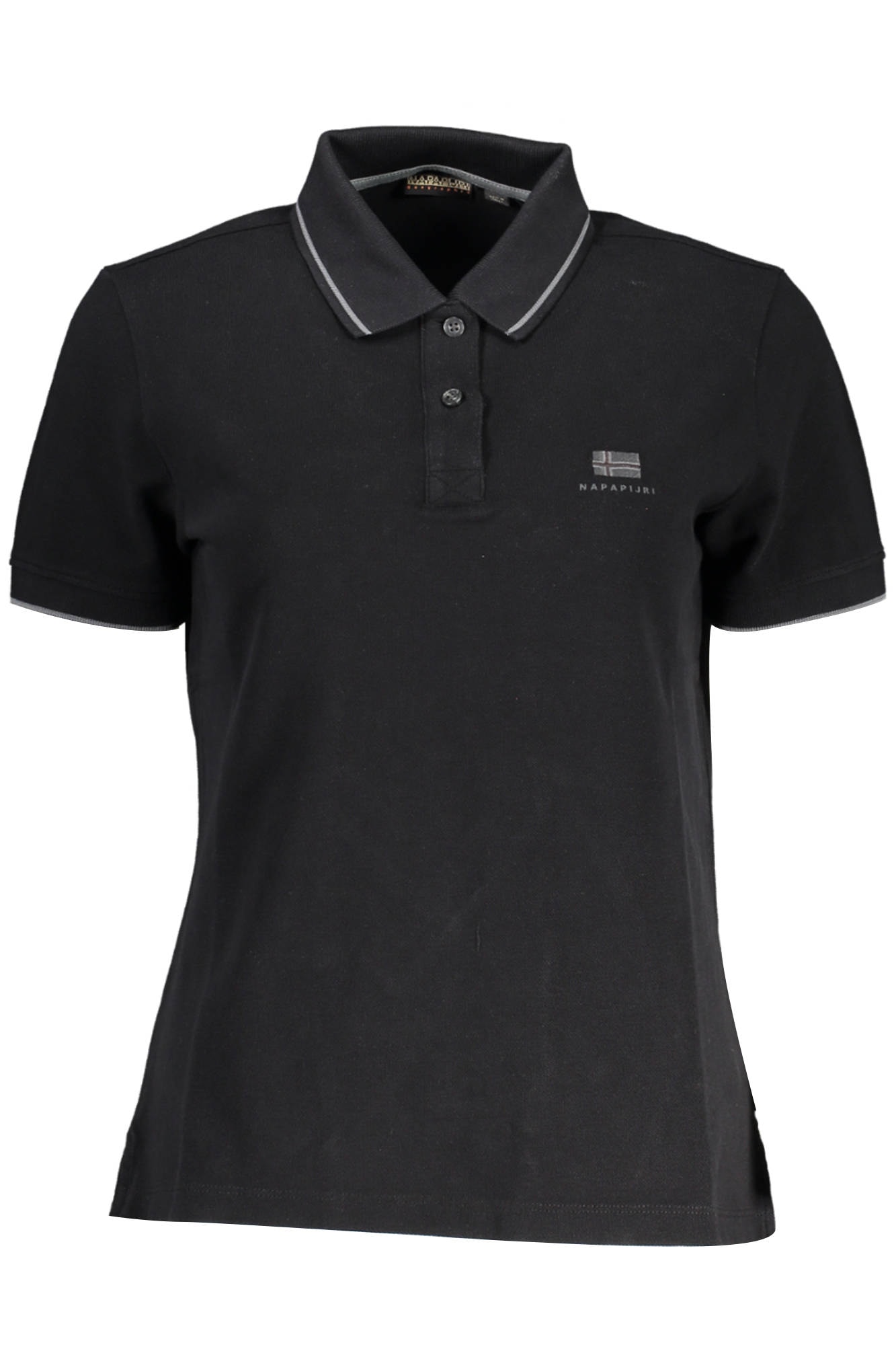 NAPAPIJRI KURZARM-POLO DAMEN SCHWARZ