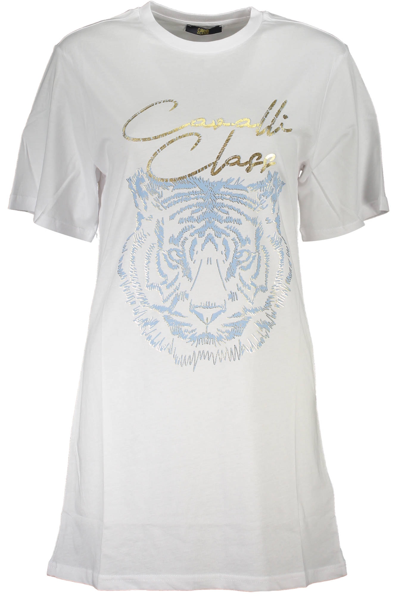 CAVALLI CLASS KURZARM-T-SHIRT DAMEN WEISS