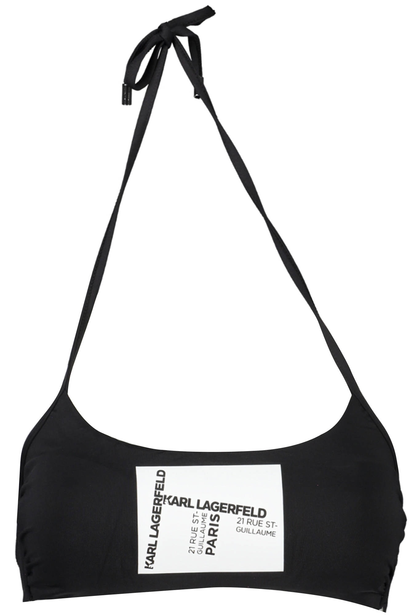 KARL LAGERFELD BEACHWEAR BADEANZUG-TOP DAMEN SCHWARZ