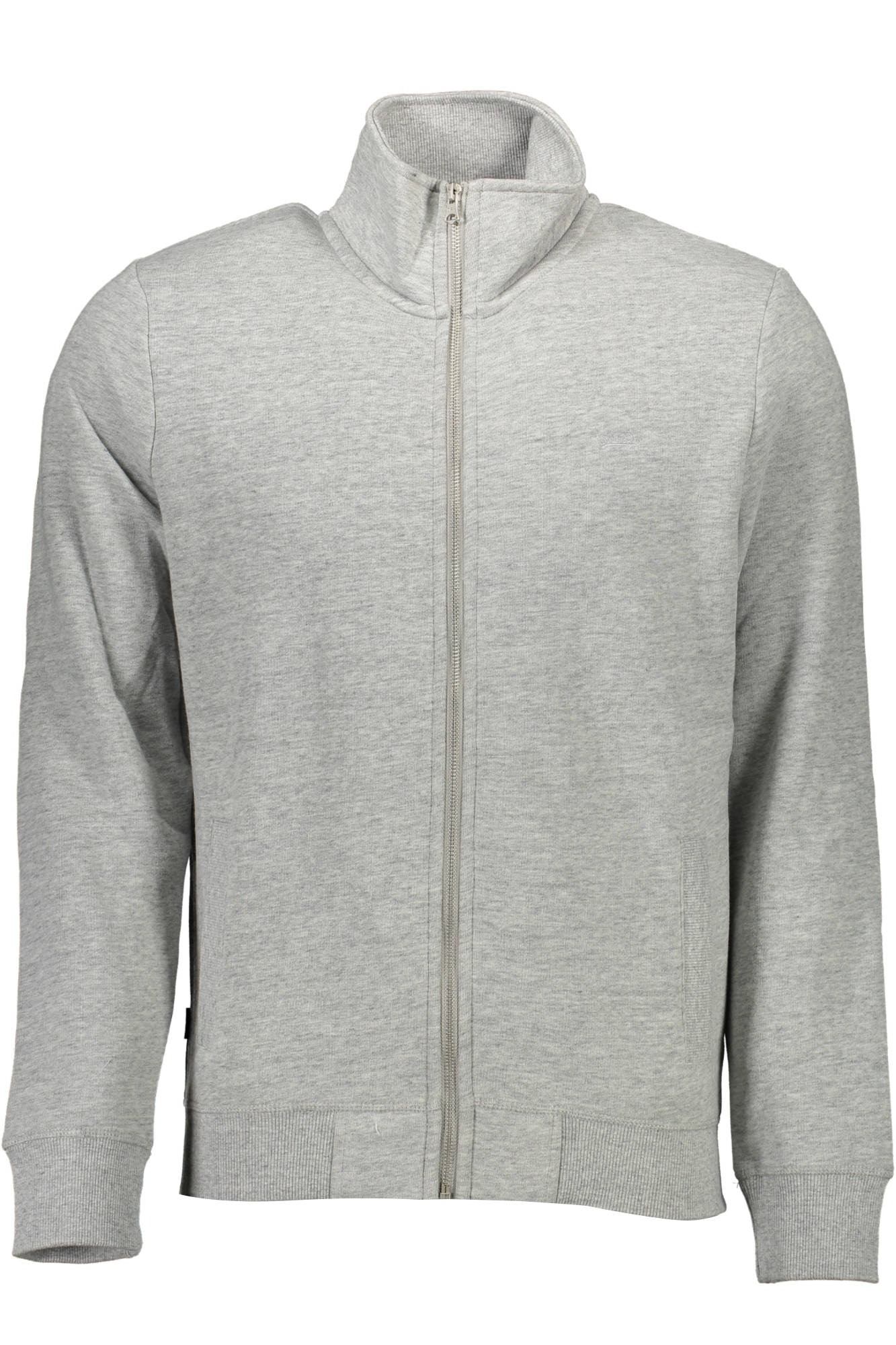 SUPERDRY HERREN-SWEATSHIRT MIT ZIP-UP-DETAILS GRAU