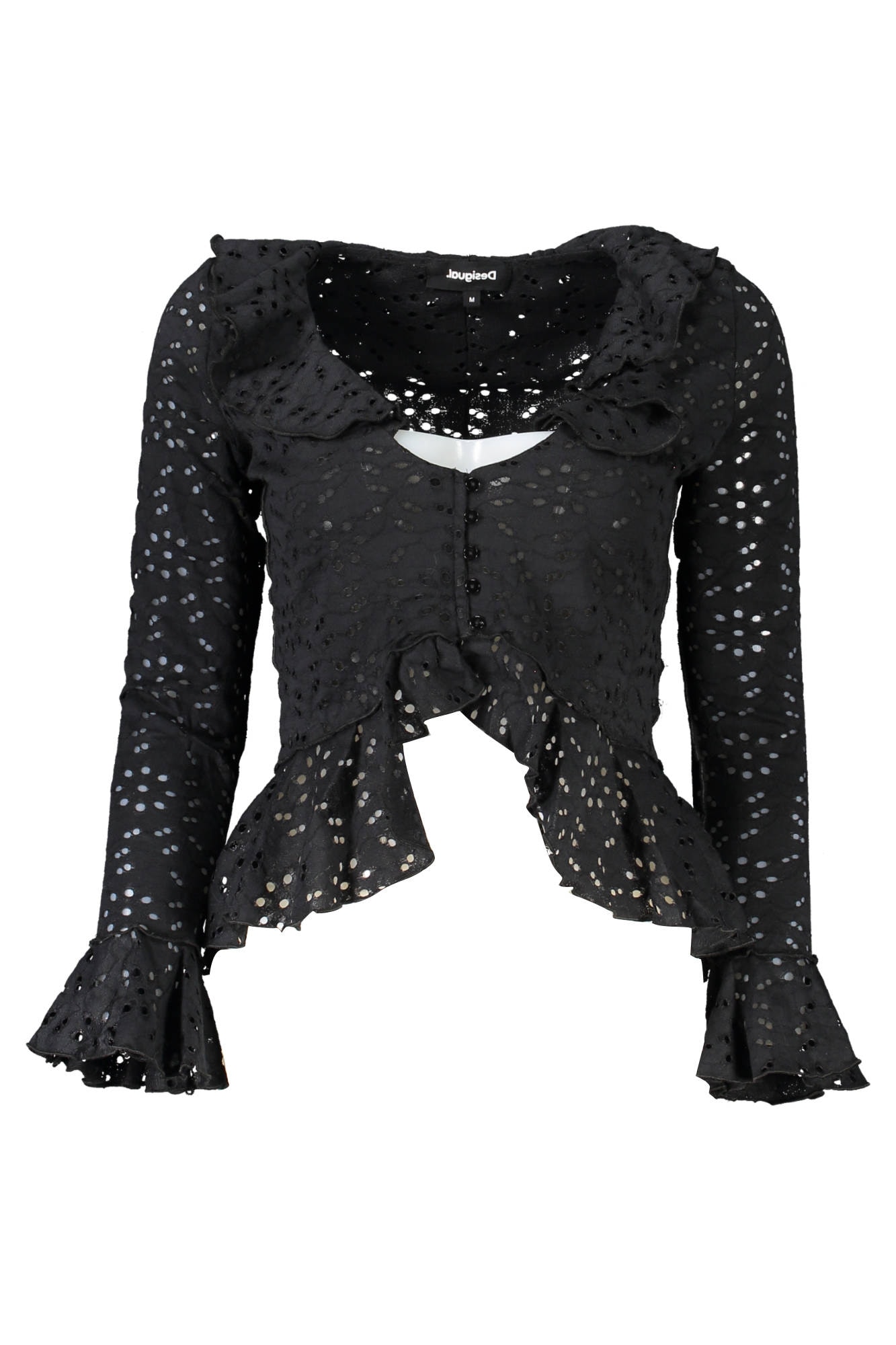 DESIGUAL LANGARMSHIRT DAMEN SCHWARZ