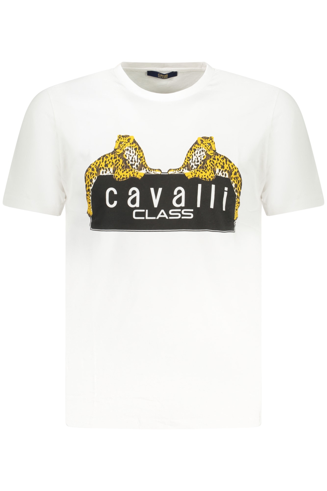 CAVALLI CLASS KURZARM-T-SHIRT HERREN WEISS