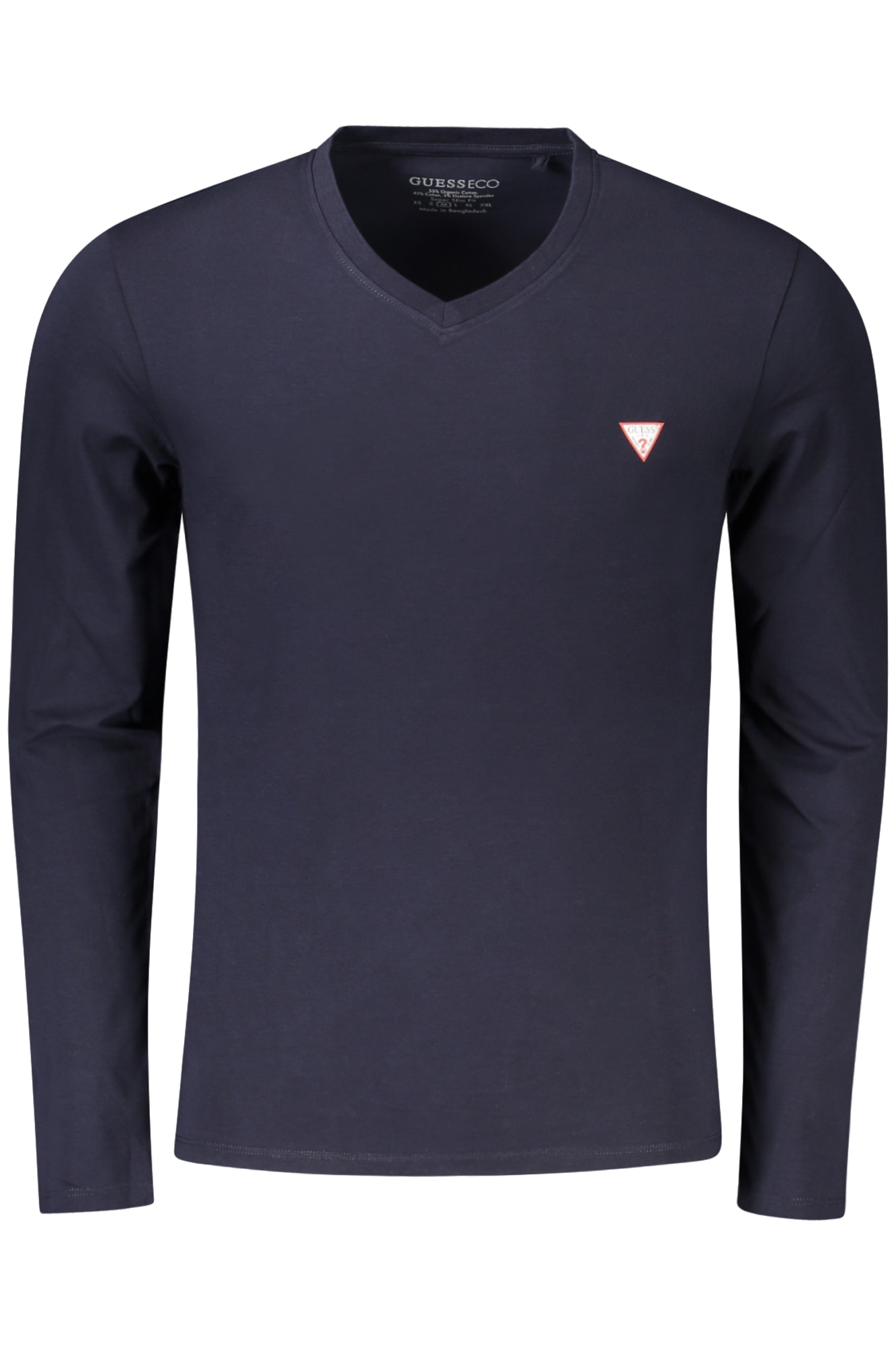 GUESS JEANS LANGARM-T-SHIRT HERREN BLAU
