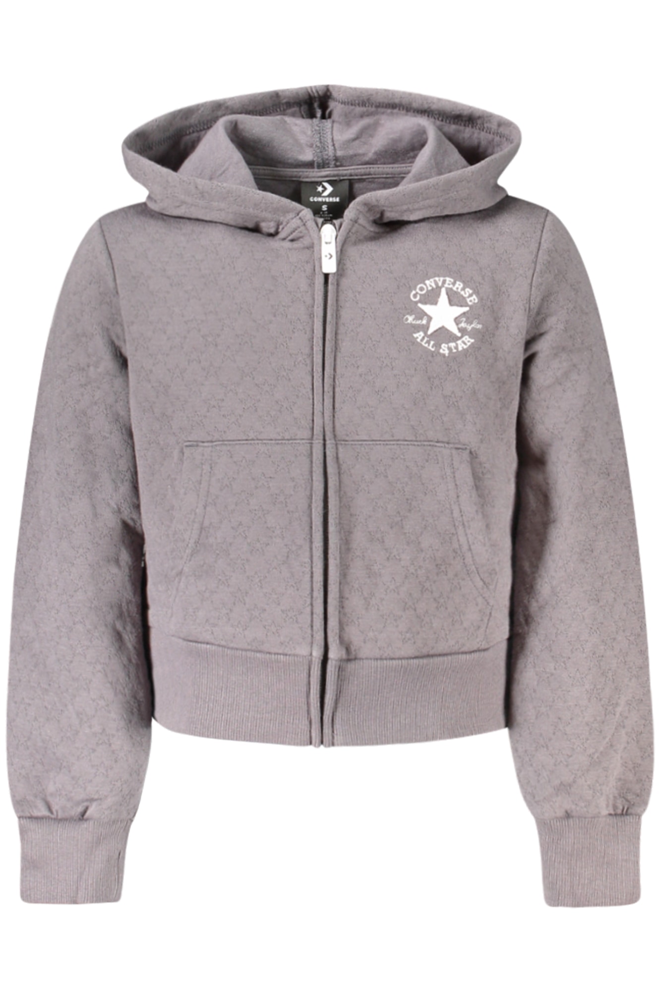 Converse Mädchen Zip-Up Hoodie, Grau