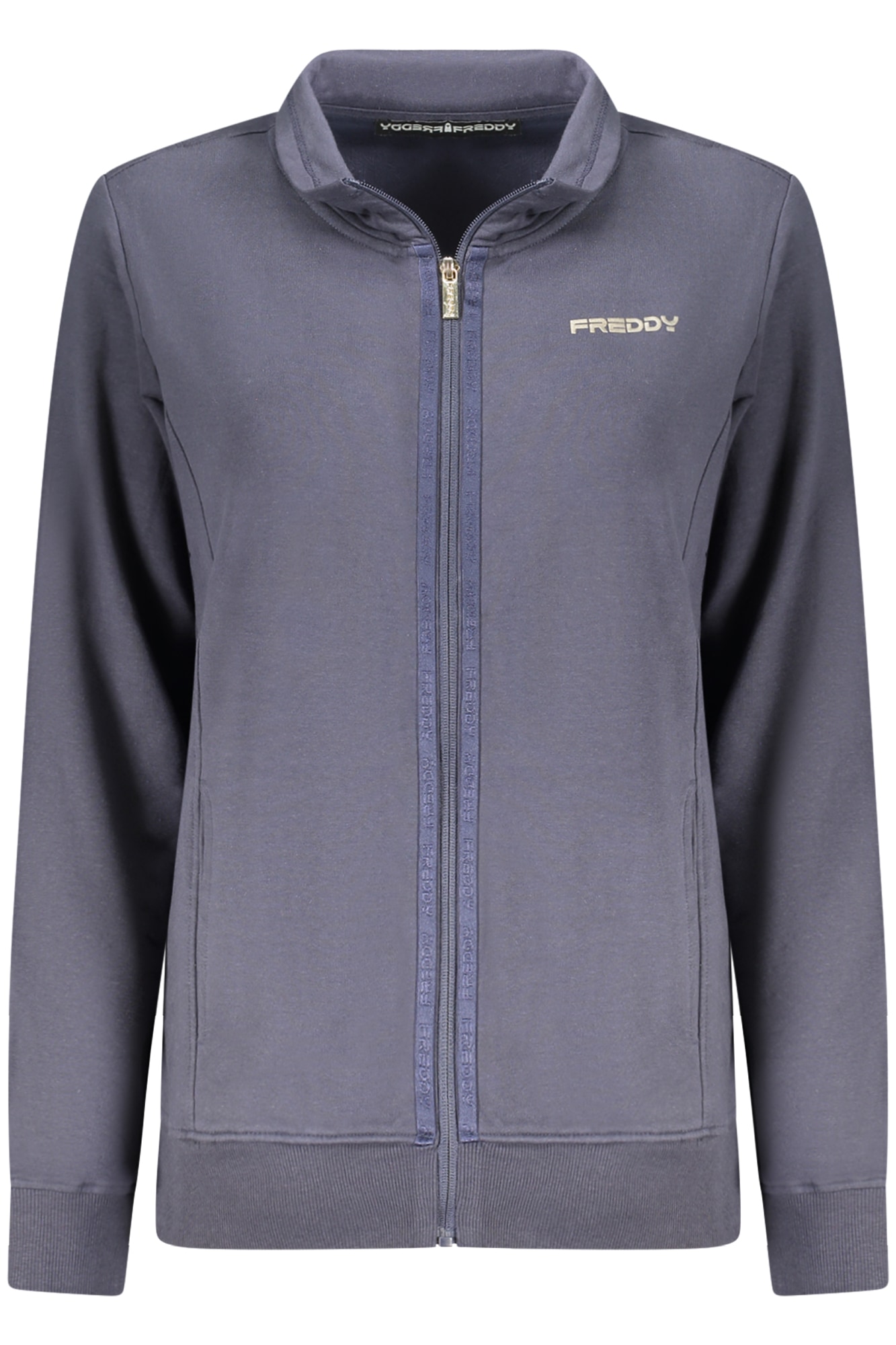 FREDDY BLAUES DAMEN-SWEATSHIRT MIT REISSVERSCHLUSS