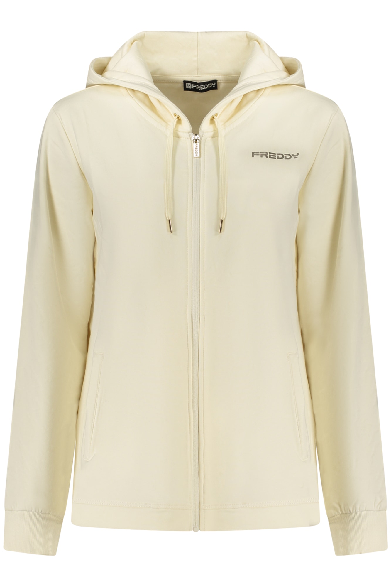 FREDDY WEISSES DAMEN-SWEATSHIRT MIT REISSVERSCHLUSS