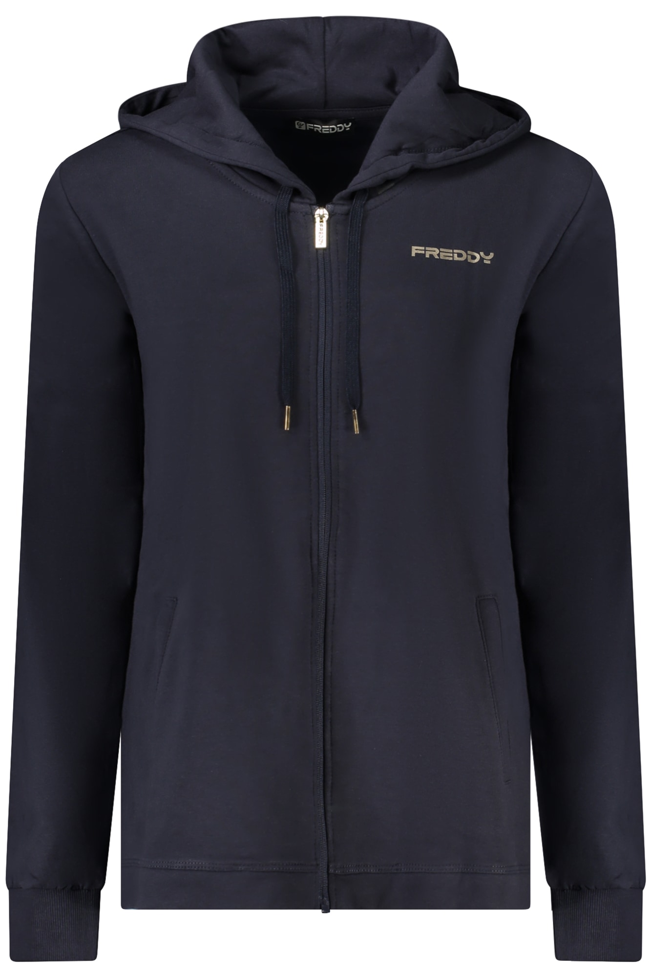FREDDY BLAUES DAMEN-SWEATSHIRT MIT REISSVERSCHLUSS