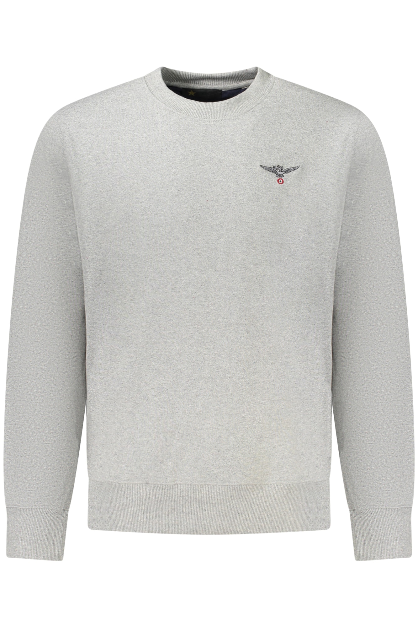 MILITARY ACADEMY HERREN-SWEATSHIRT MIT REISSVERSCHLUSS, GRAU