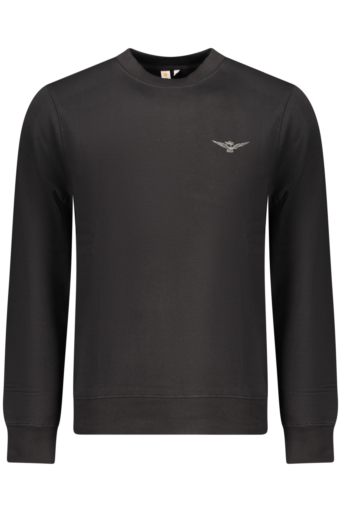 Schwarzes Herren-Sweatshirt mit Reißverschluss der Militärakademie