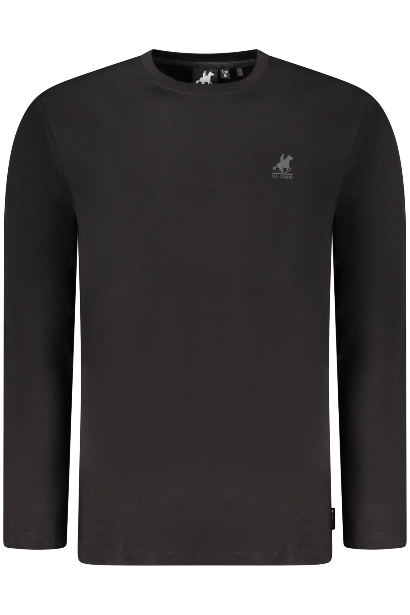 US GRAND Herren Langarm-T-Shirt, schwarz