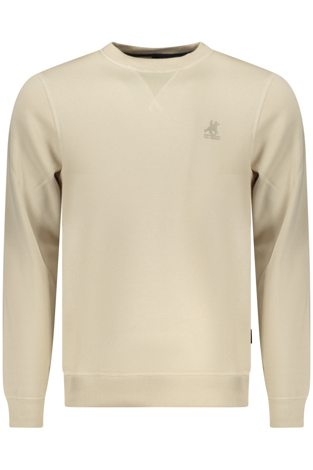 US GRAND Herren-Sweatshirt mit Reißverschluss, beige