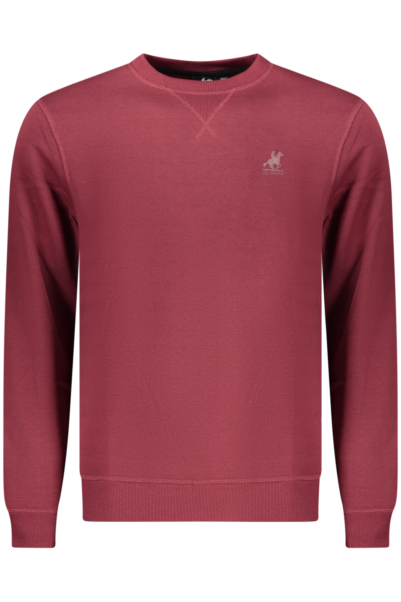 US GRAND Herren-Sweatshirt mit Reißverschluss, rot