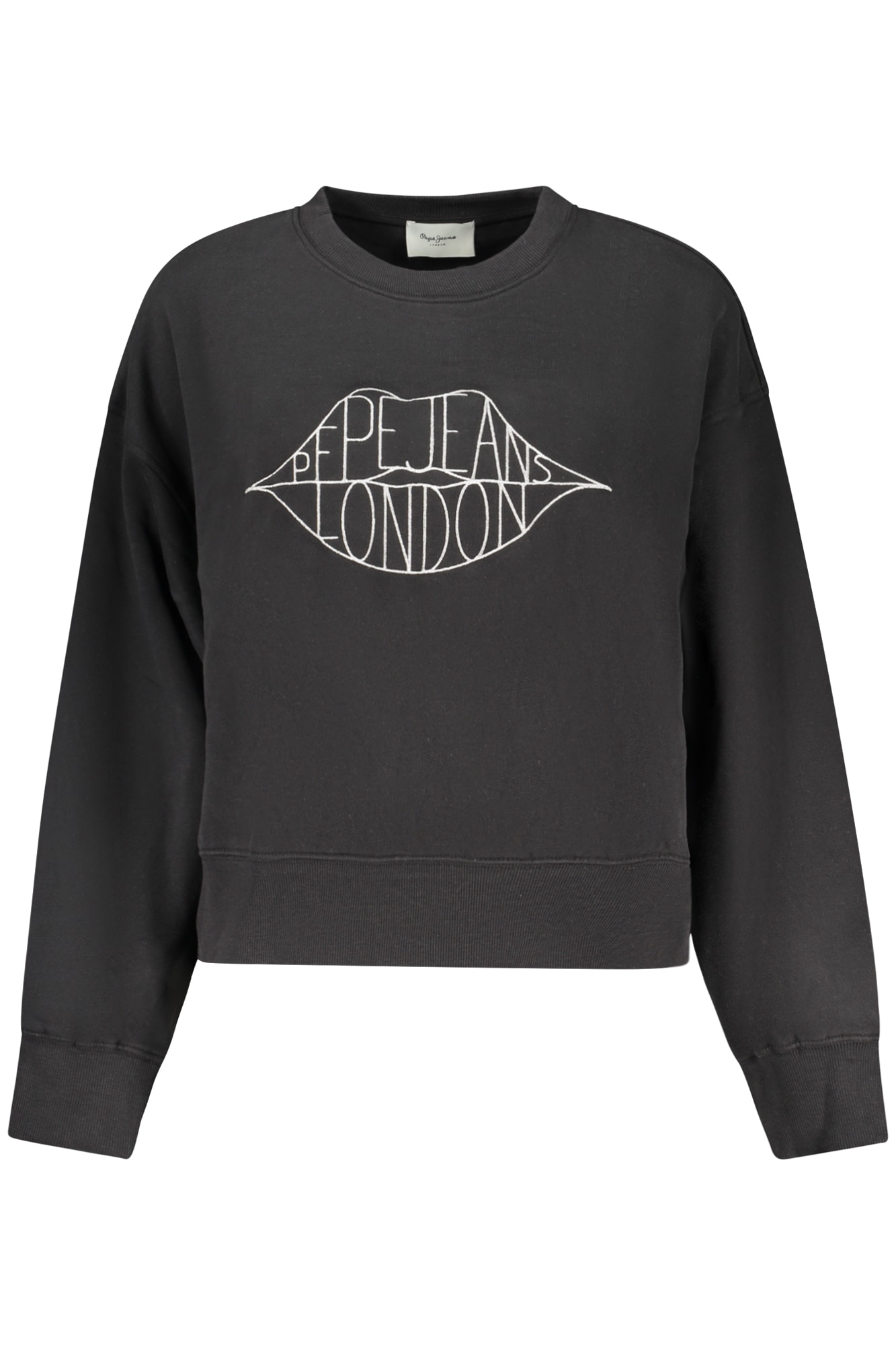 PEPE JEANS DAMEN SCHWARZES SWEATSHIRT MIT REISSVERSCHLUSS