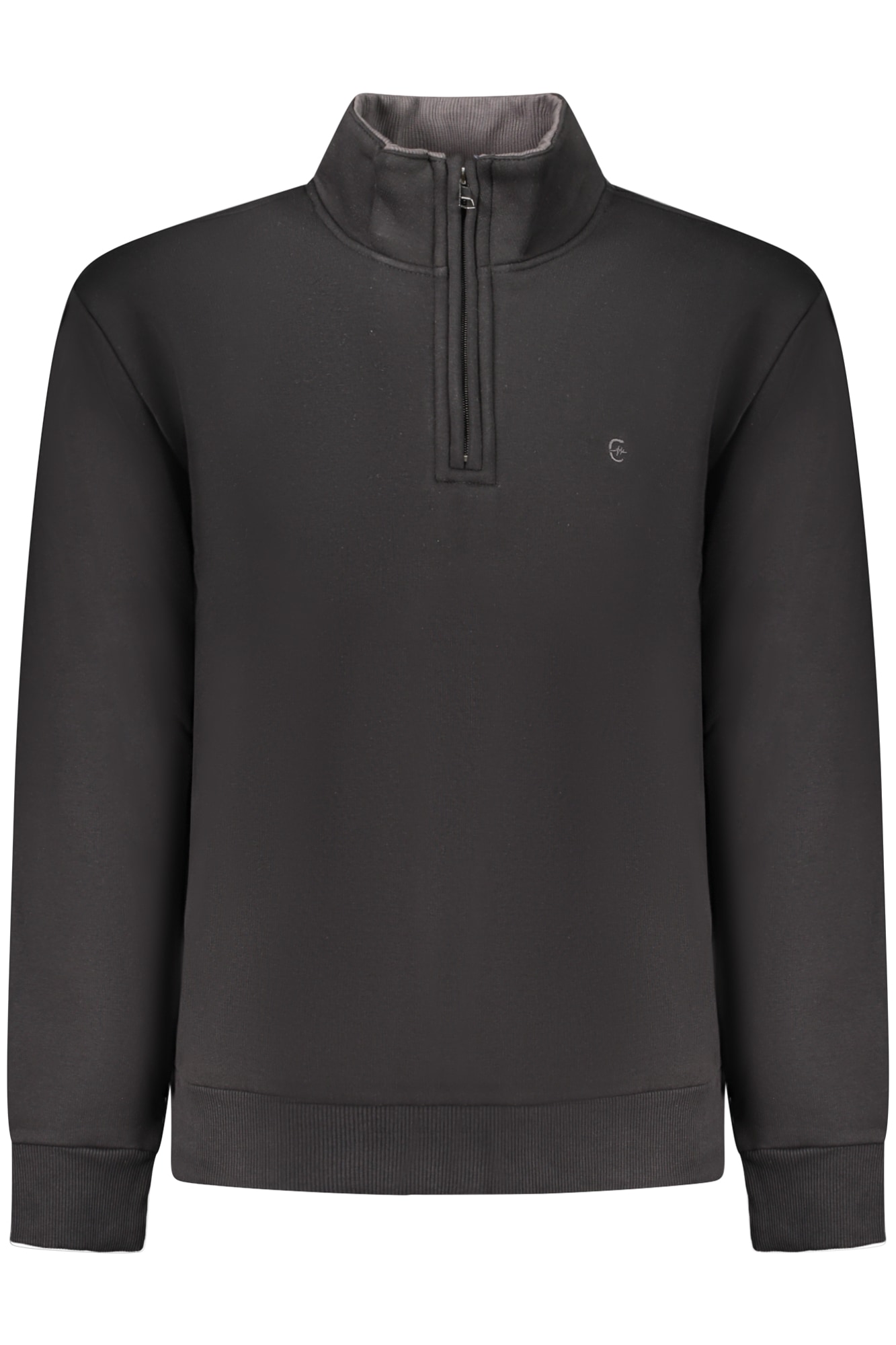 COVERI MOVING Herren-Sweatshirt mit Reißverschluss, schwarz