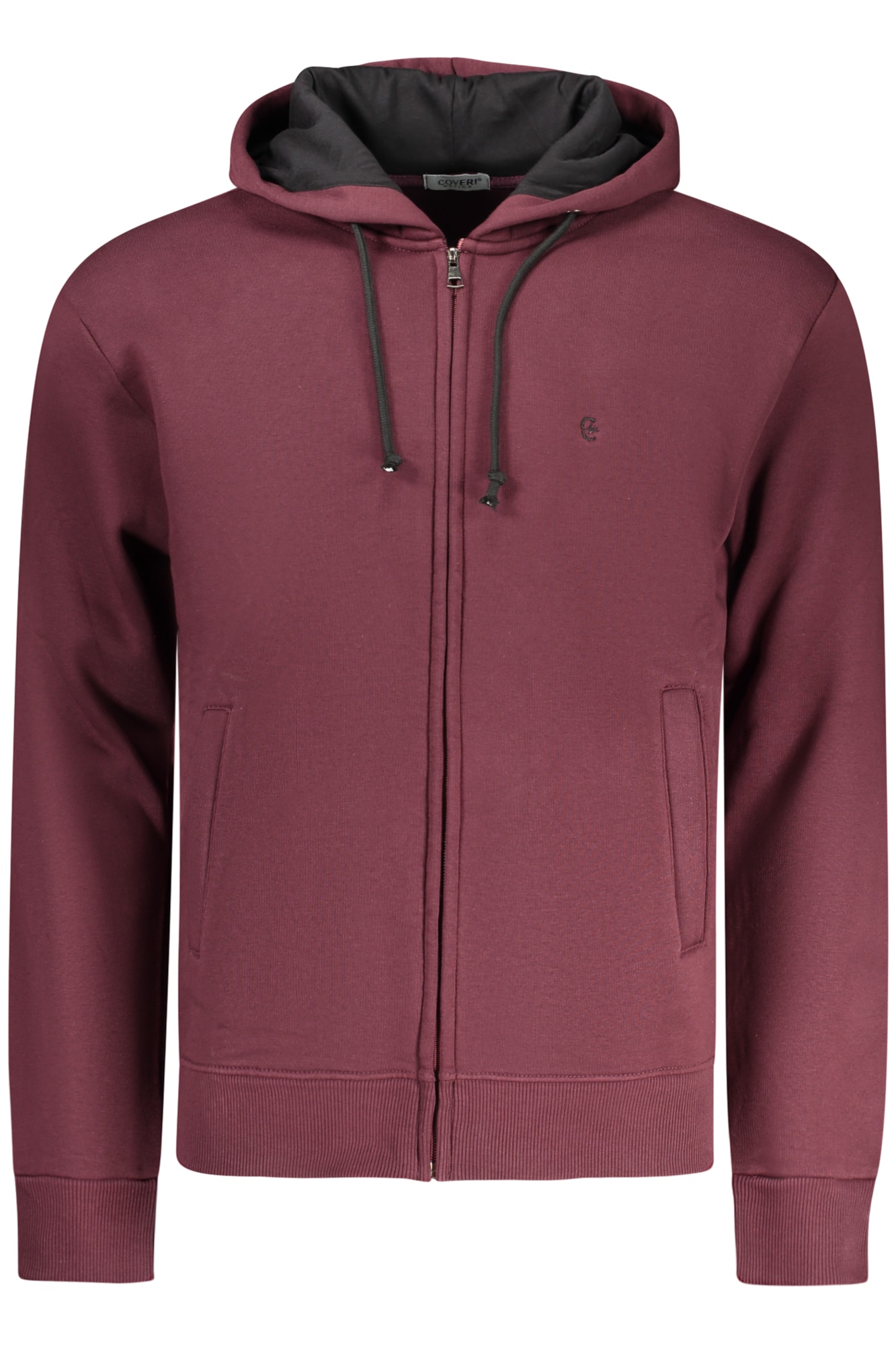 COVERI MOVING Herren-Sweatshirt mit Reißverschluss, rot