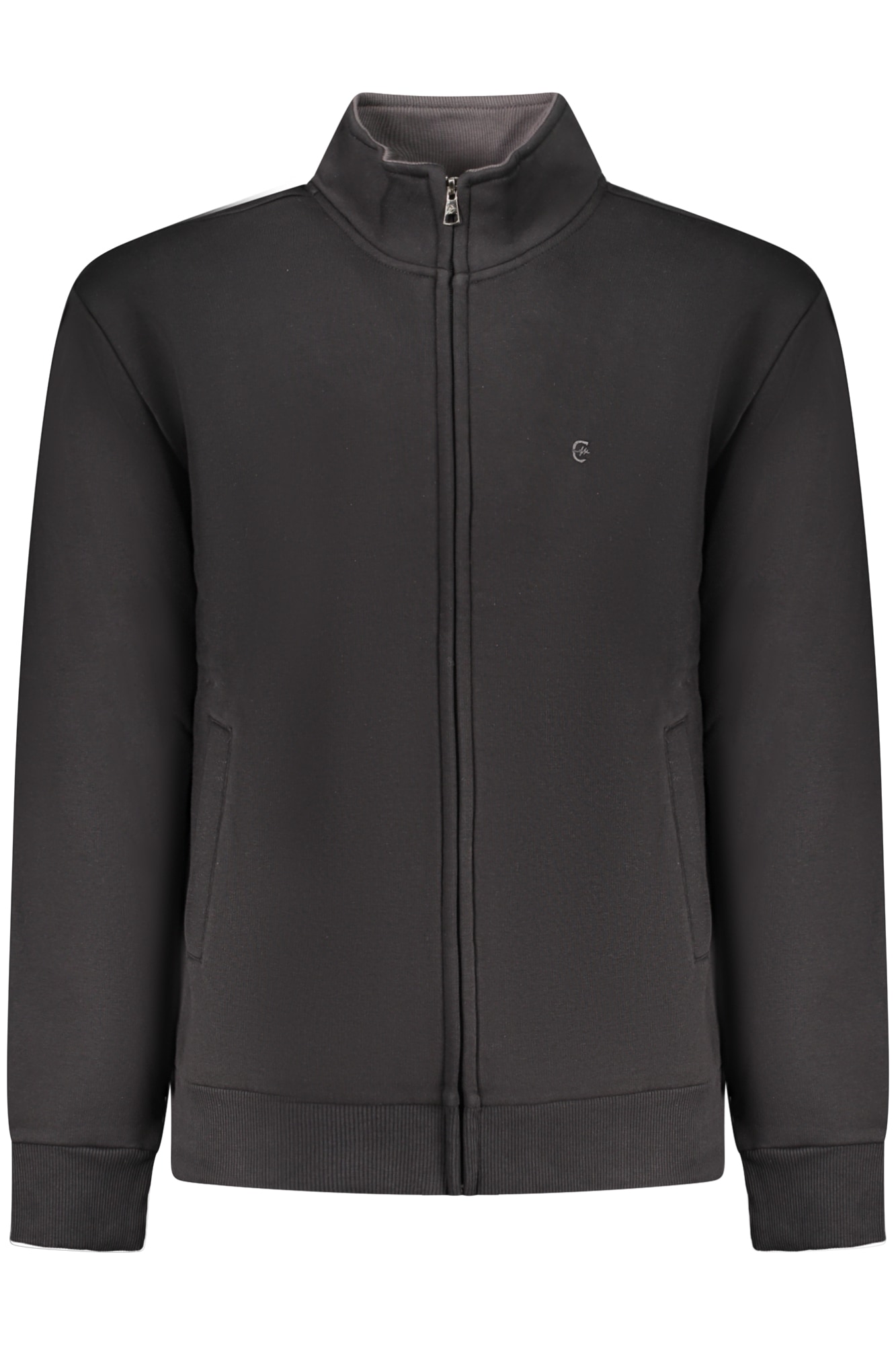COVERI MOVING Herren-Sweatshirt mit Reißverschluss, schwarz
