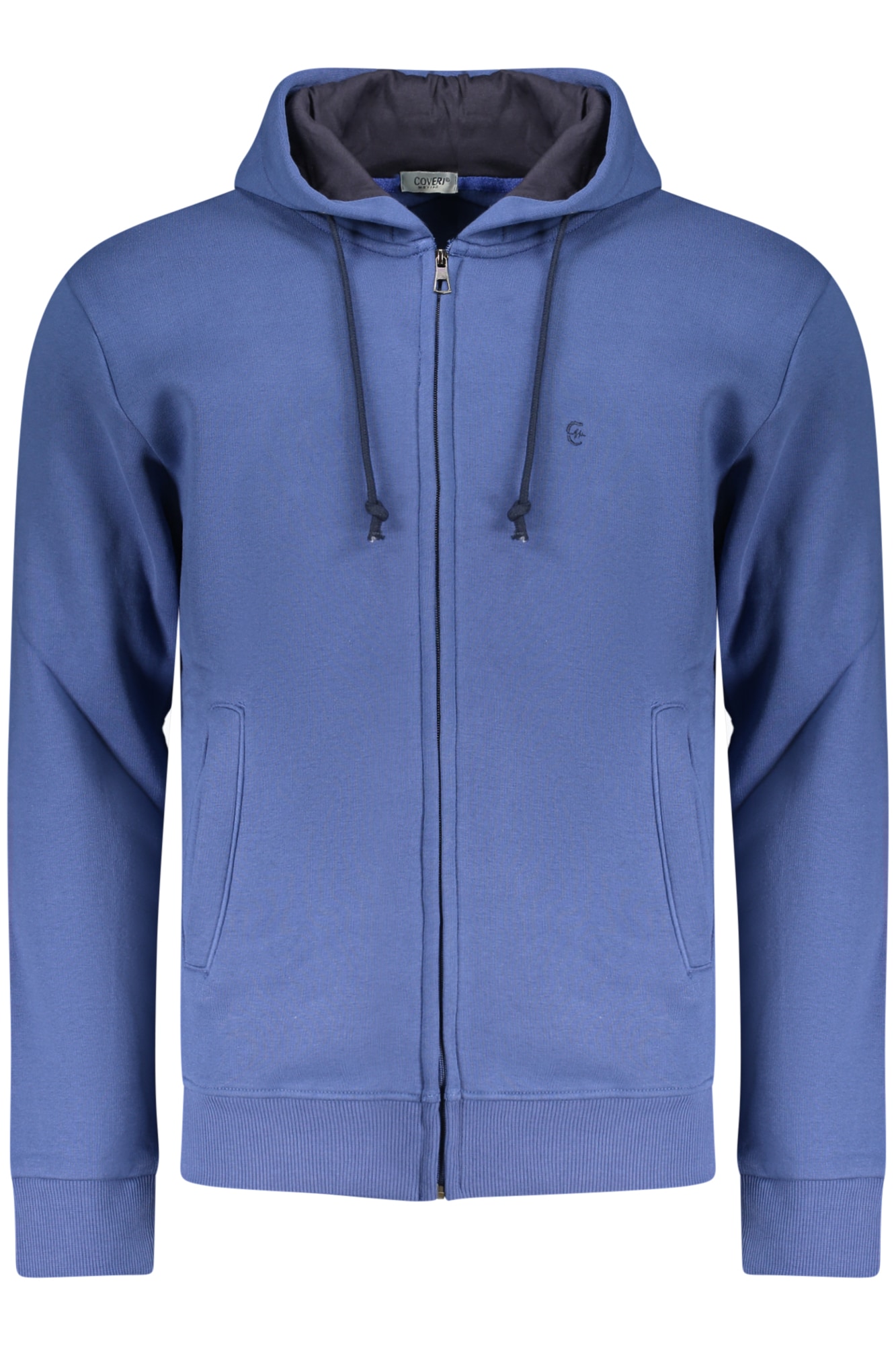 COVERI MOVING HERREN BLAUES REISSVERSCHLUSS-SWEATSHIRT