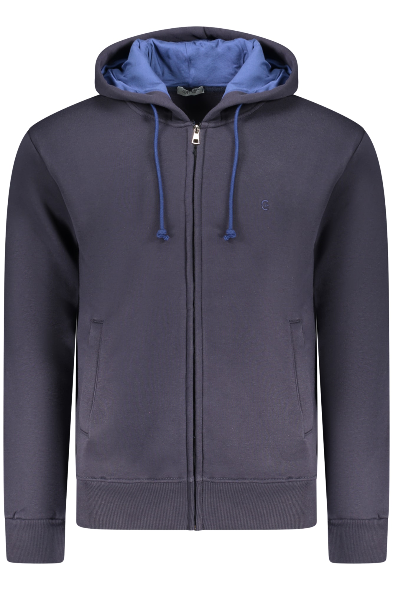 COVERI MOVING HERREN BLAUES REISSVERSCHLUSS-SWEATSHIRT
