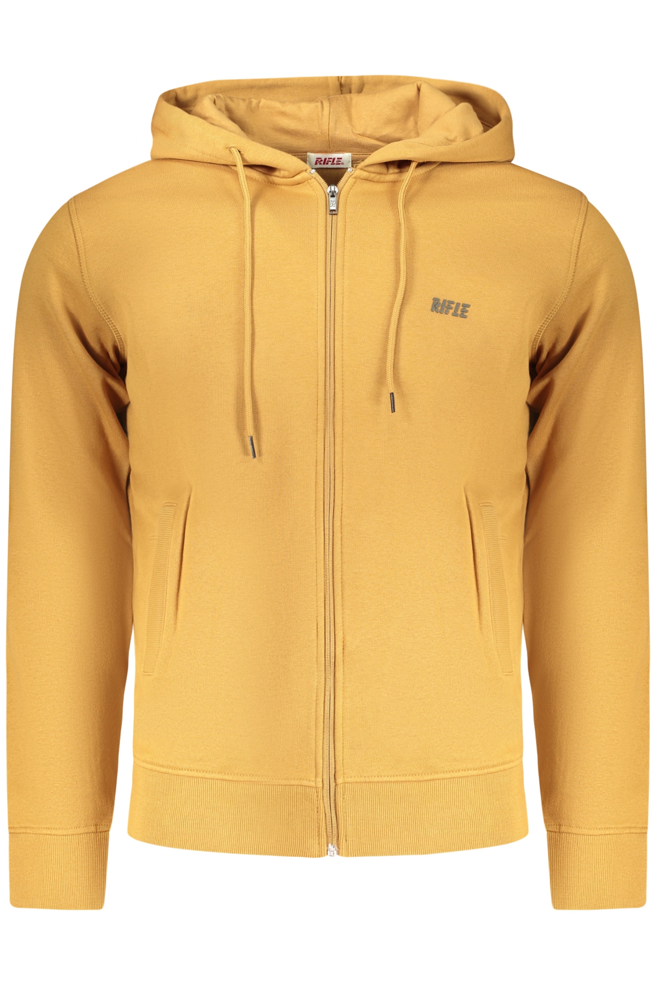 RIFLE HERREN-SWEATSHIRT MIT REISSVERSCHLUSS, BRAUNE WEITE